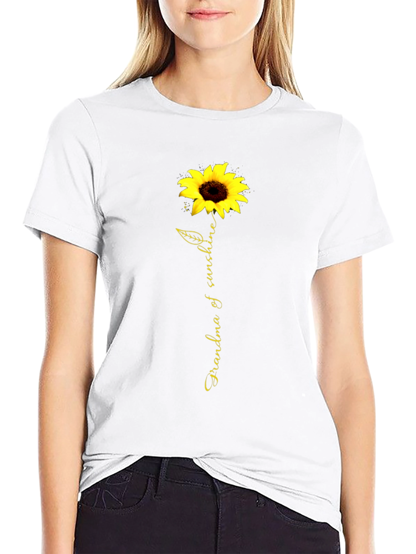 Grandma of Sunshine Sunflower Graphic Tee