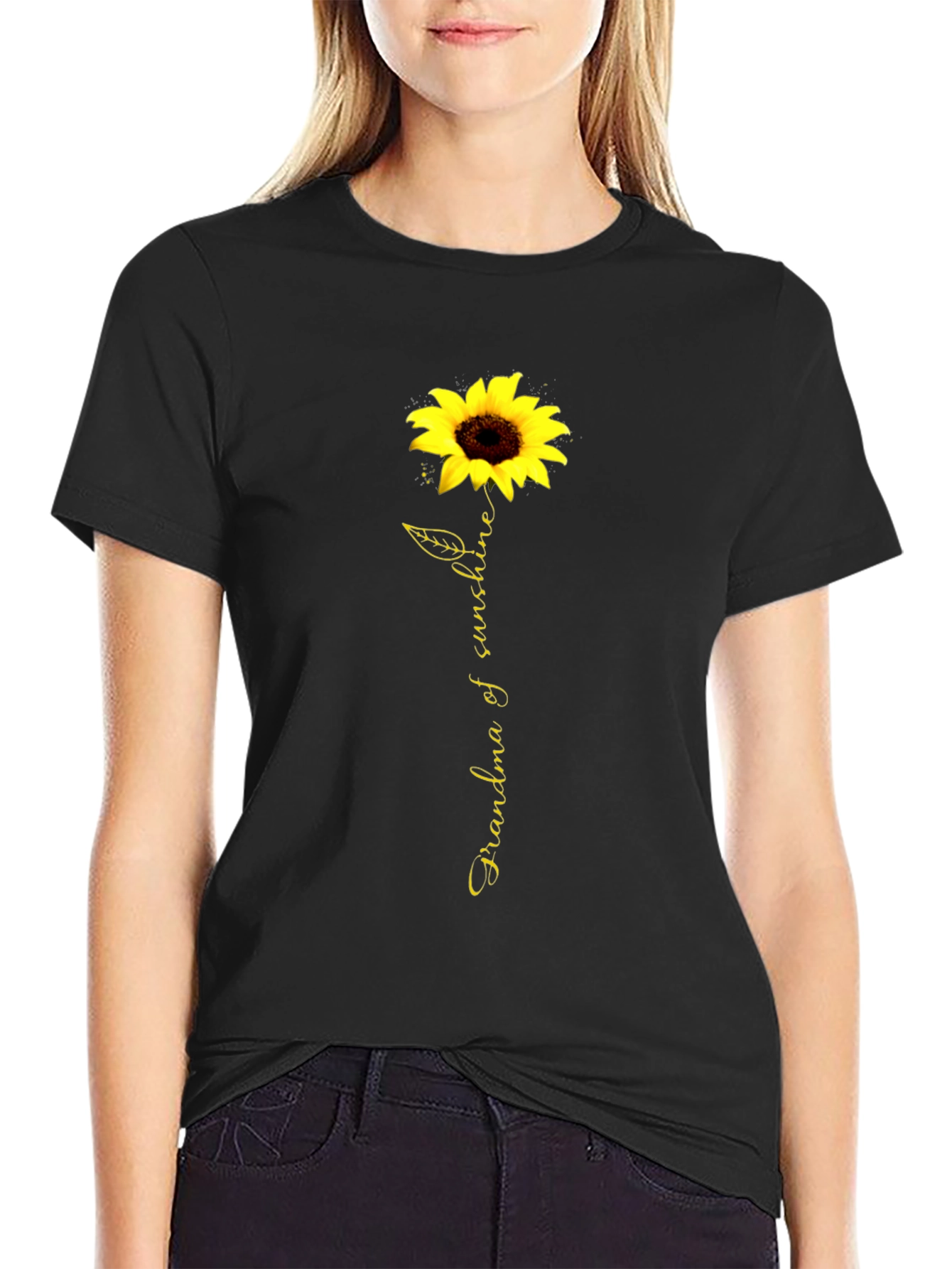 Grandma of Sunshine Sunflower Graphic Tee