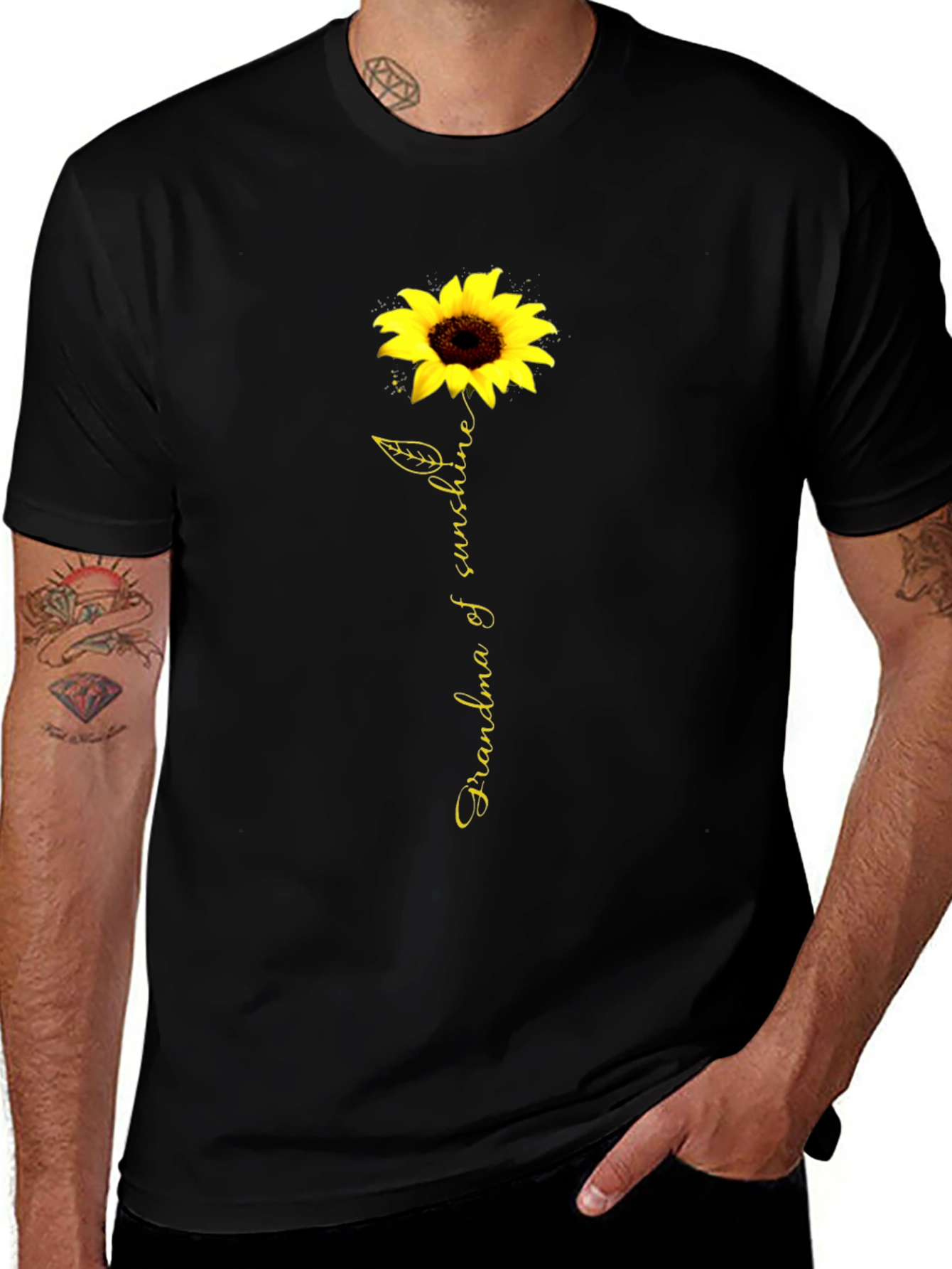 Grandma of Sunshine Sunflower Graphic Tee