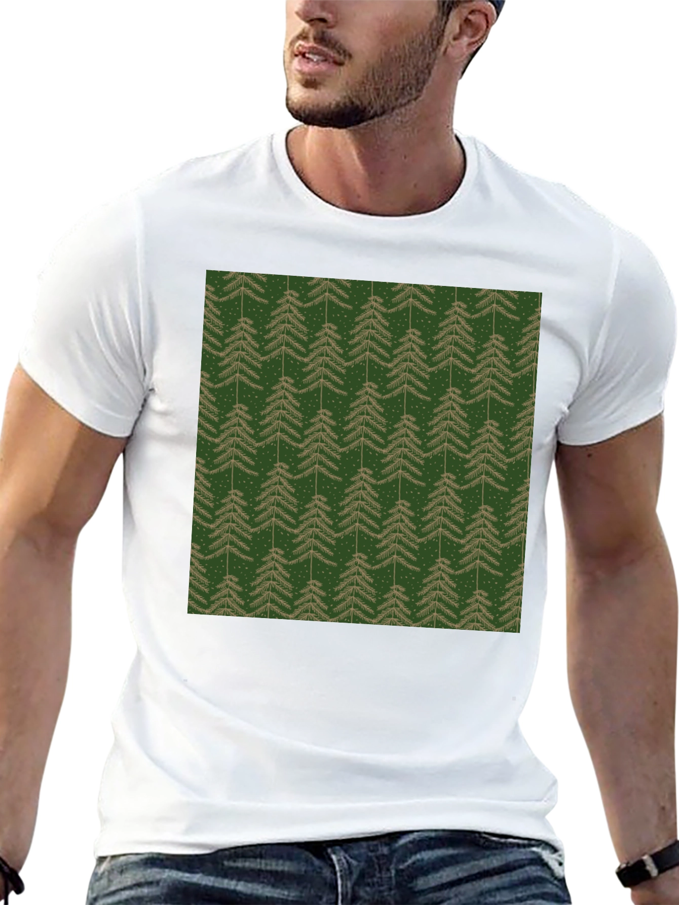 Evergreen Tree Pattern T-Shirt