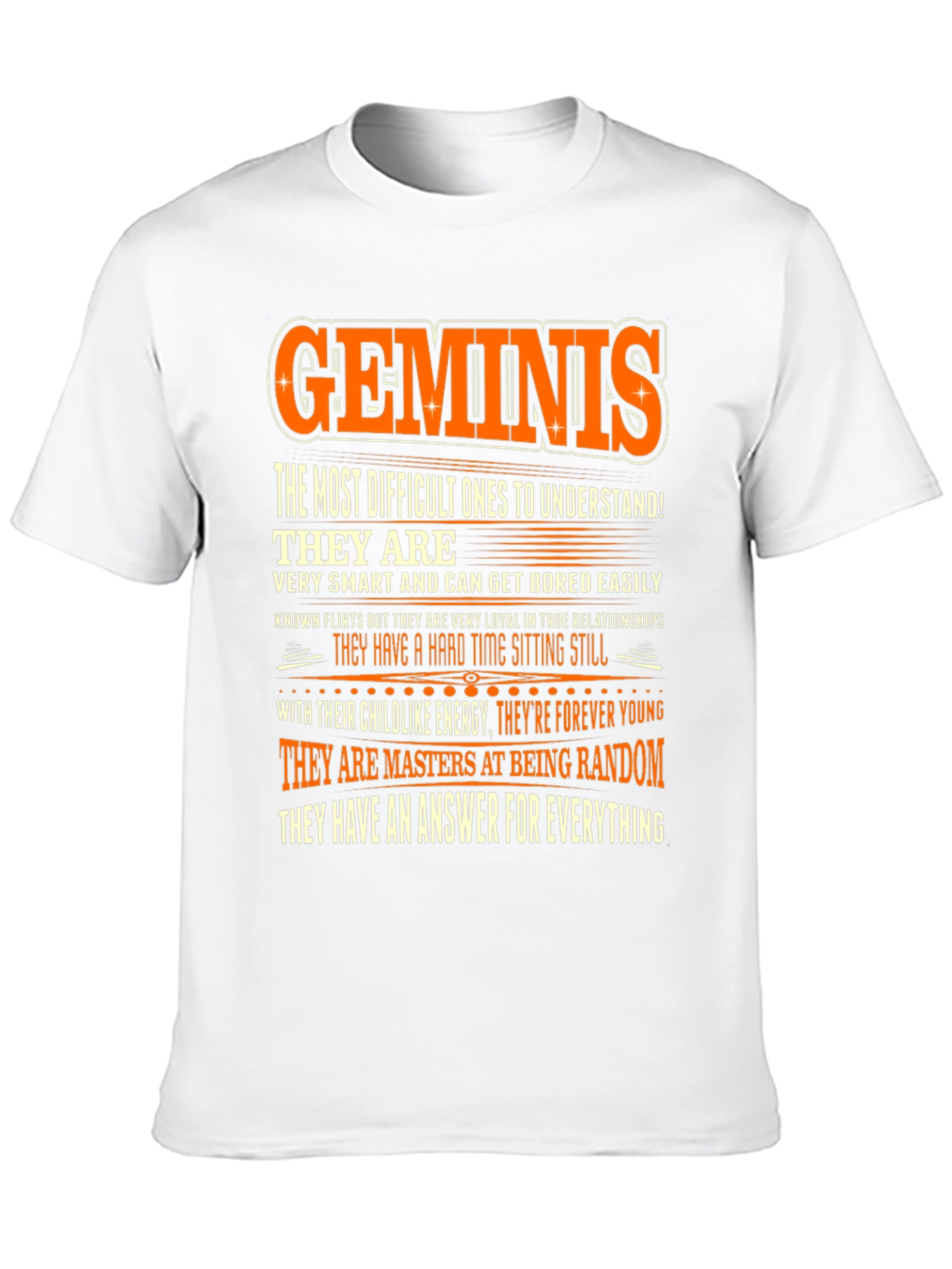 Gemini Zodiac T-Shirt - Random & Smart