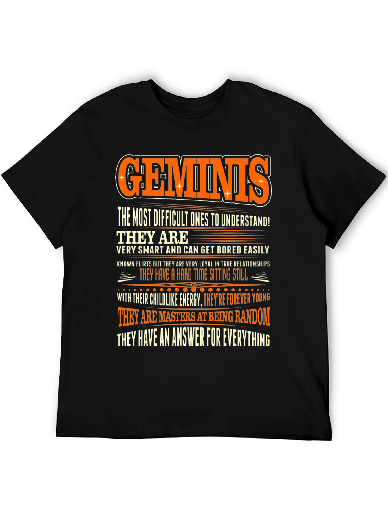 Gemini Zodiac T-Shirt - Random & Smart