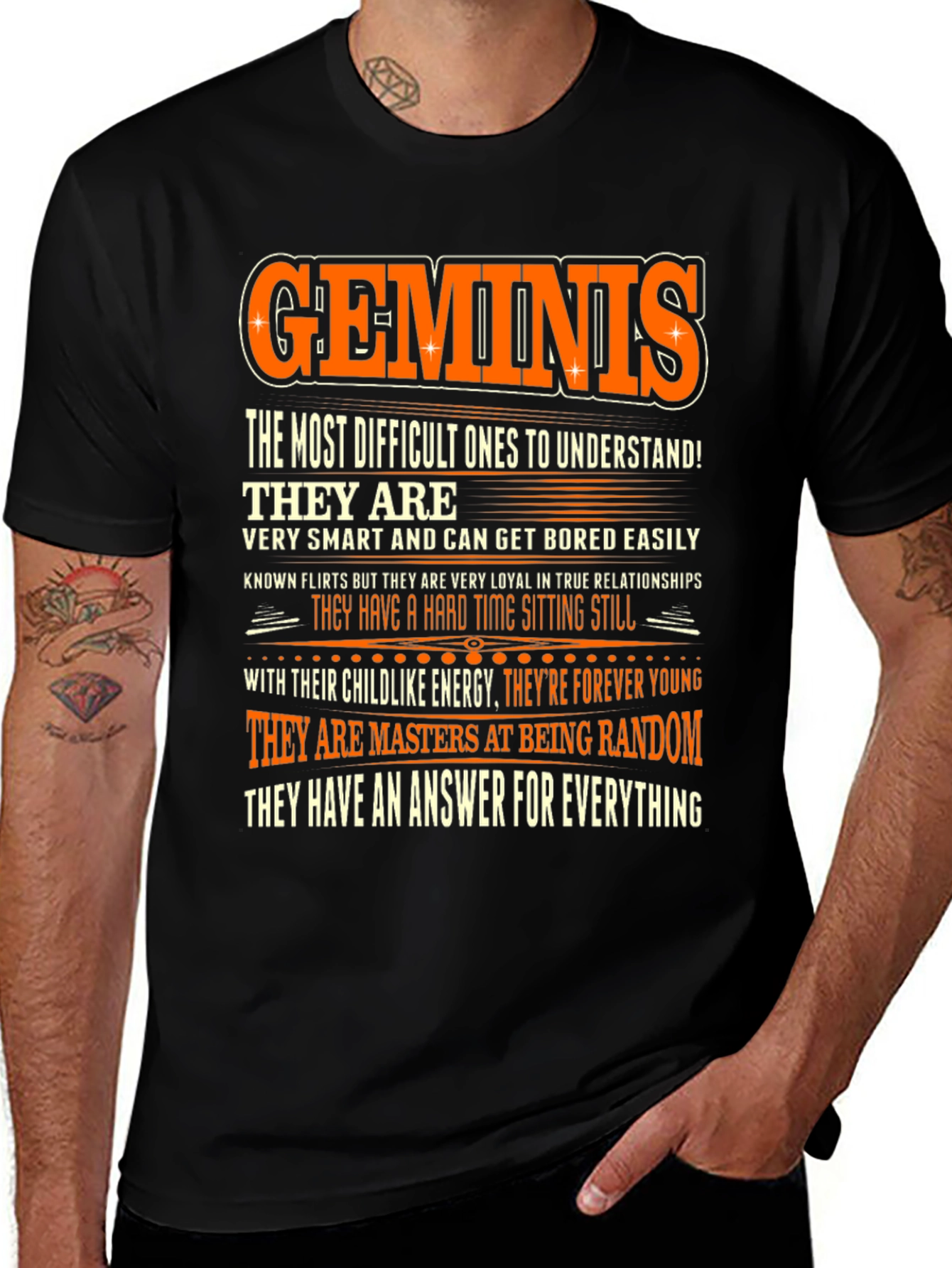 Gemini Zodiac T-Shirt - Random & Smart