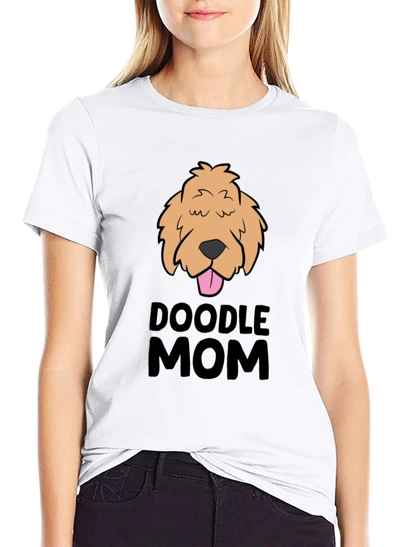 Doodle Mom Graphic Tee - Black