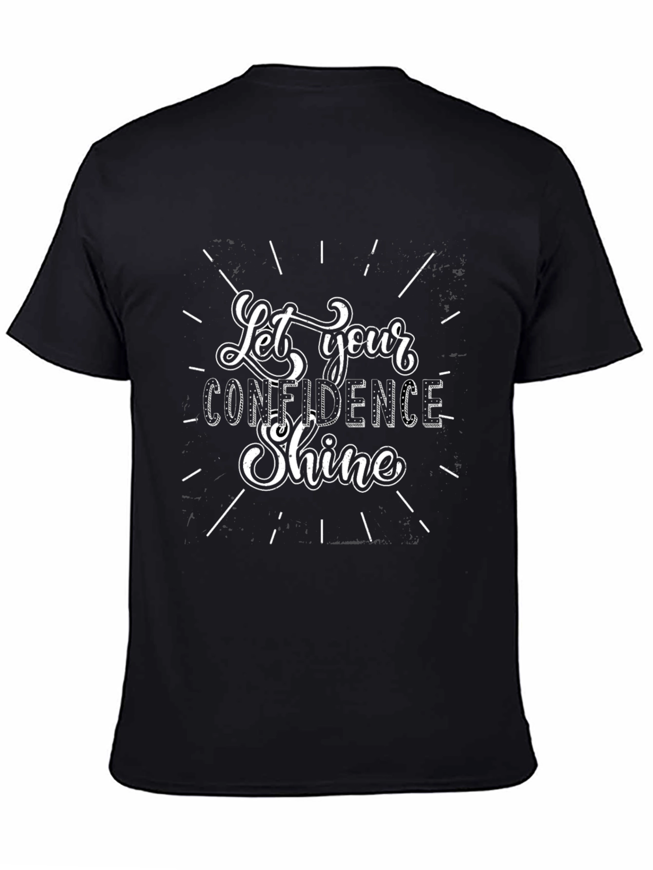 Let Your Confidence Shine Black T-Shirt