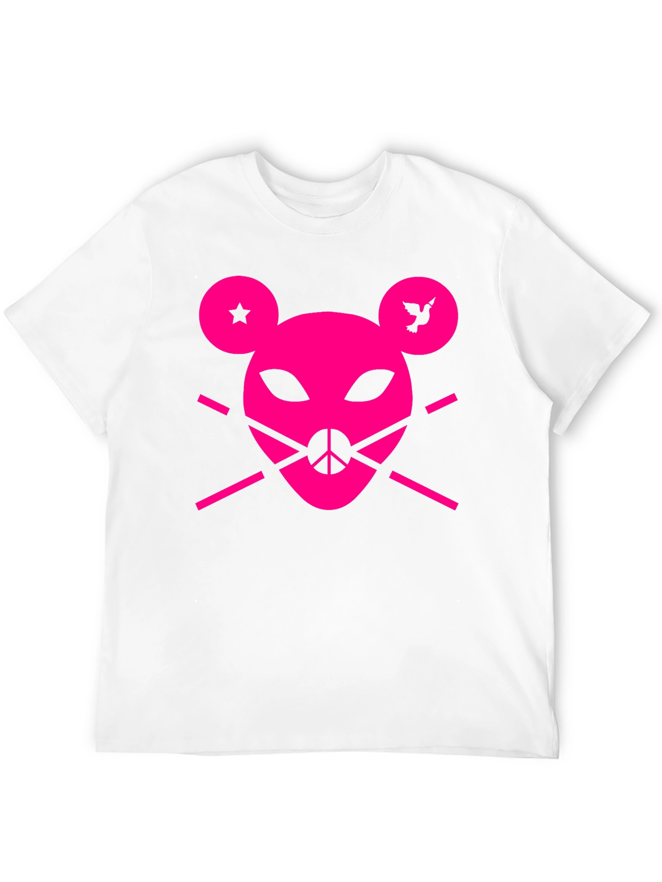 Peace Punk Graphic Tee - Black Cotton T-Shirt