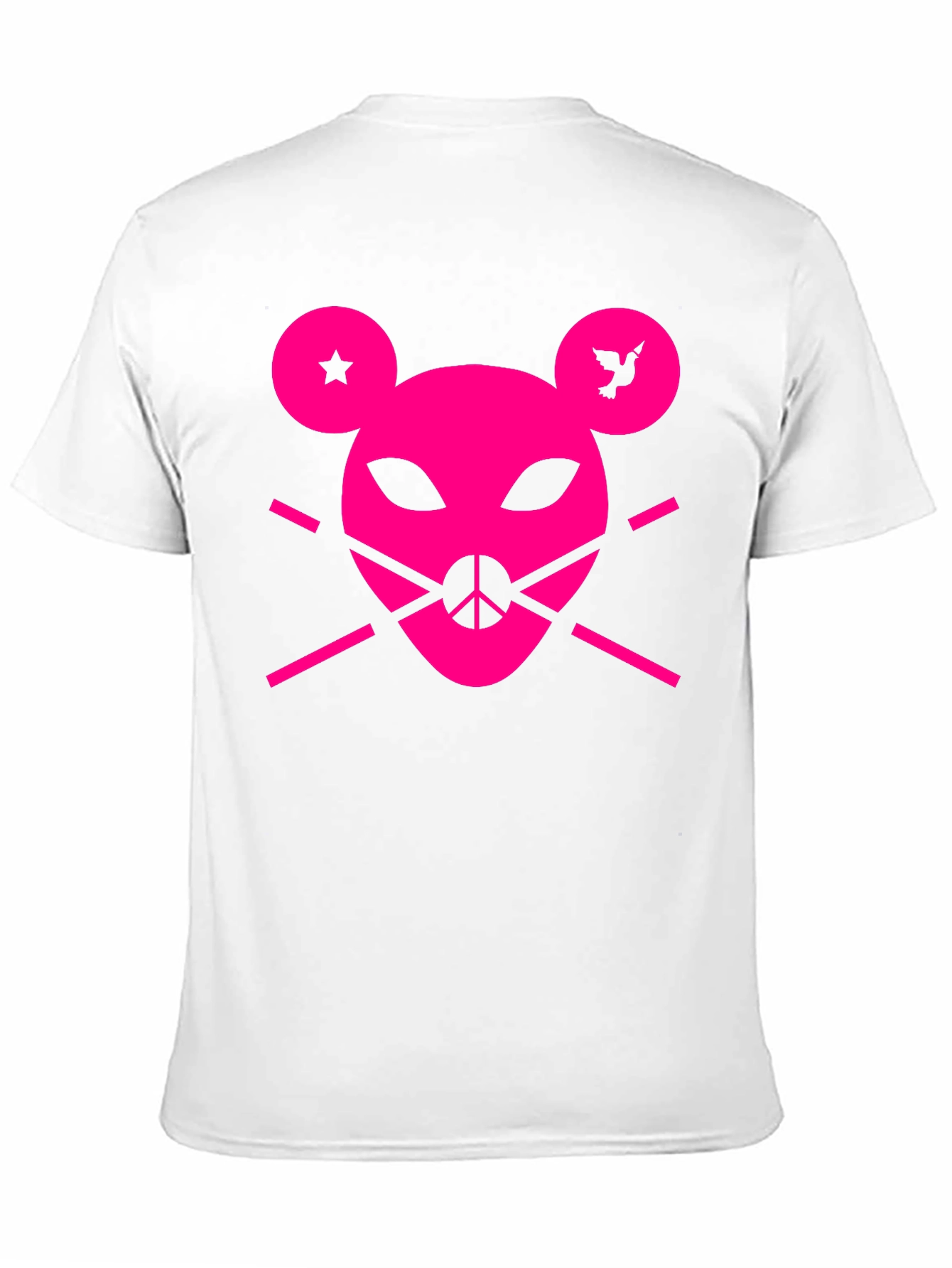 Peace Punk Graphic Tee - Black Cotton T-Shirt