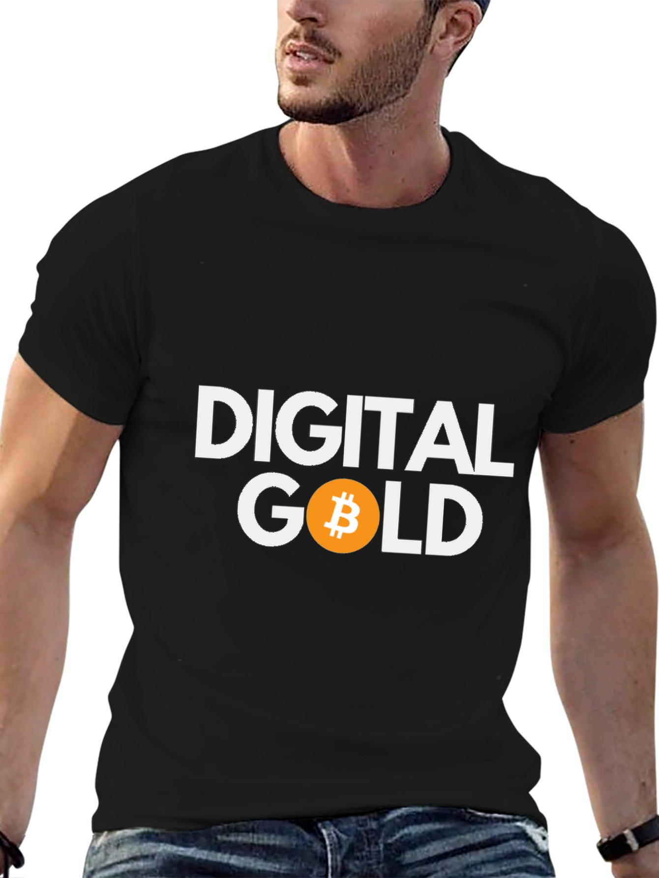 Digital Gold Bitcoin Crypto T-Shirt - Black