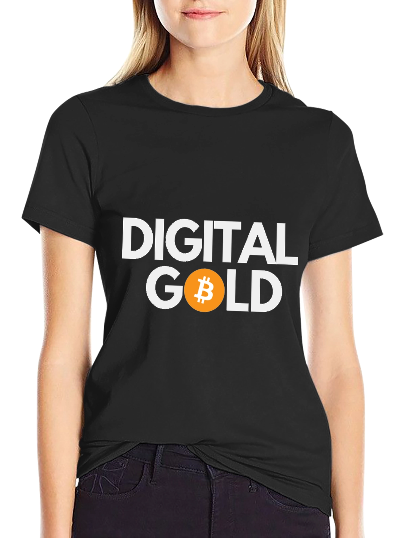 Digital Gold Bitcoin Crypto T-Shirt - Black
