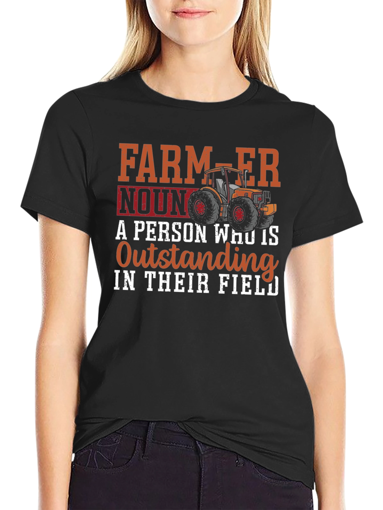 Farmer Definition Black T-Shirt