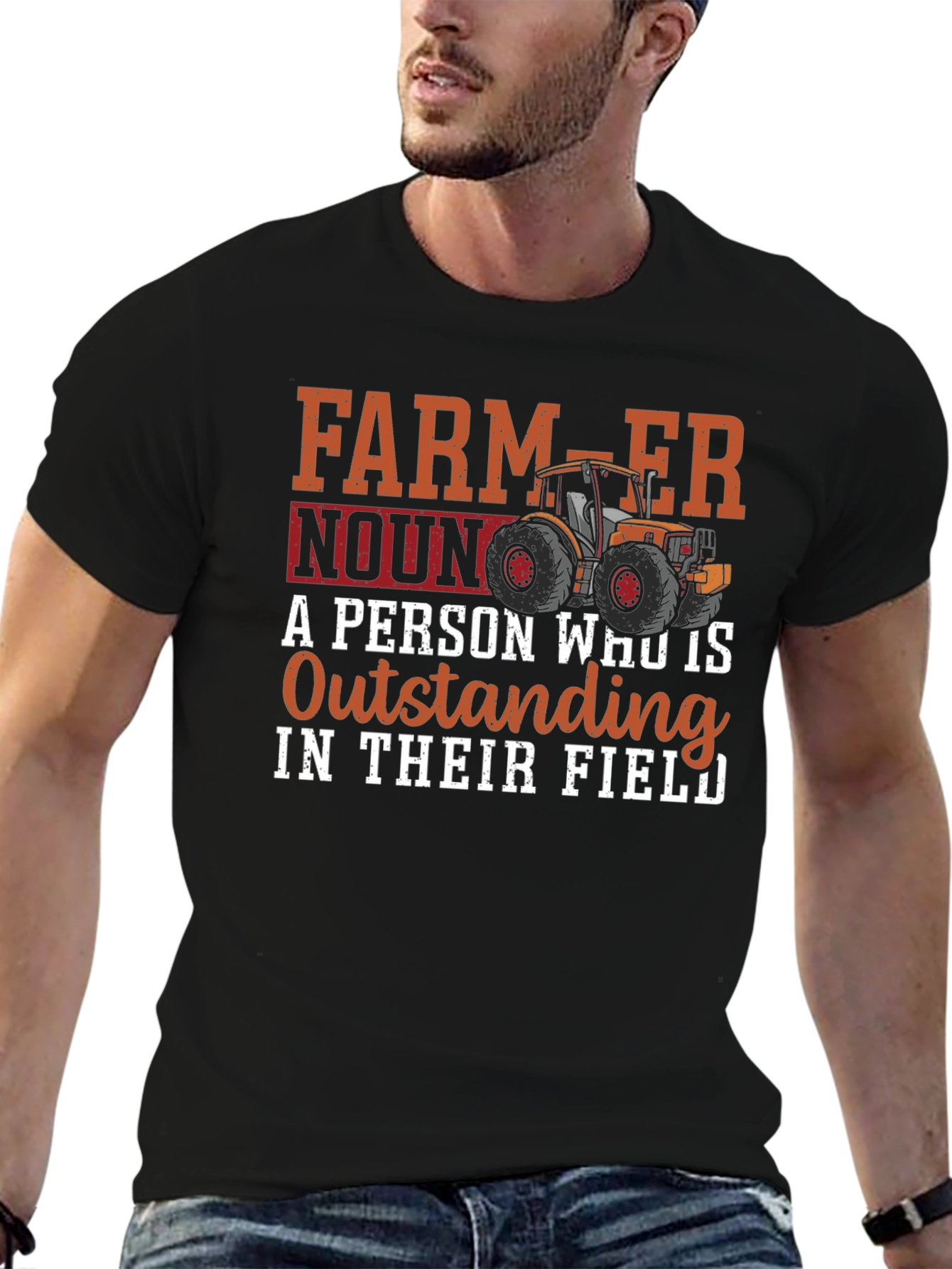 Farmer Definition Black T-Shirt