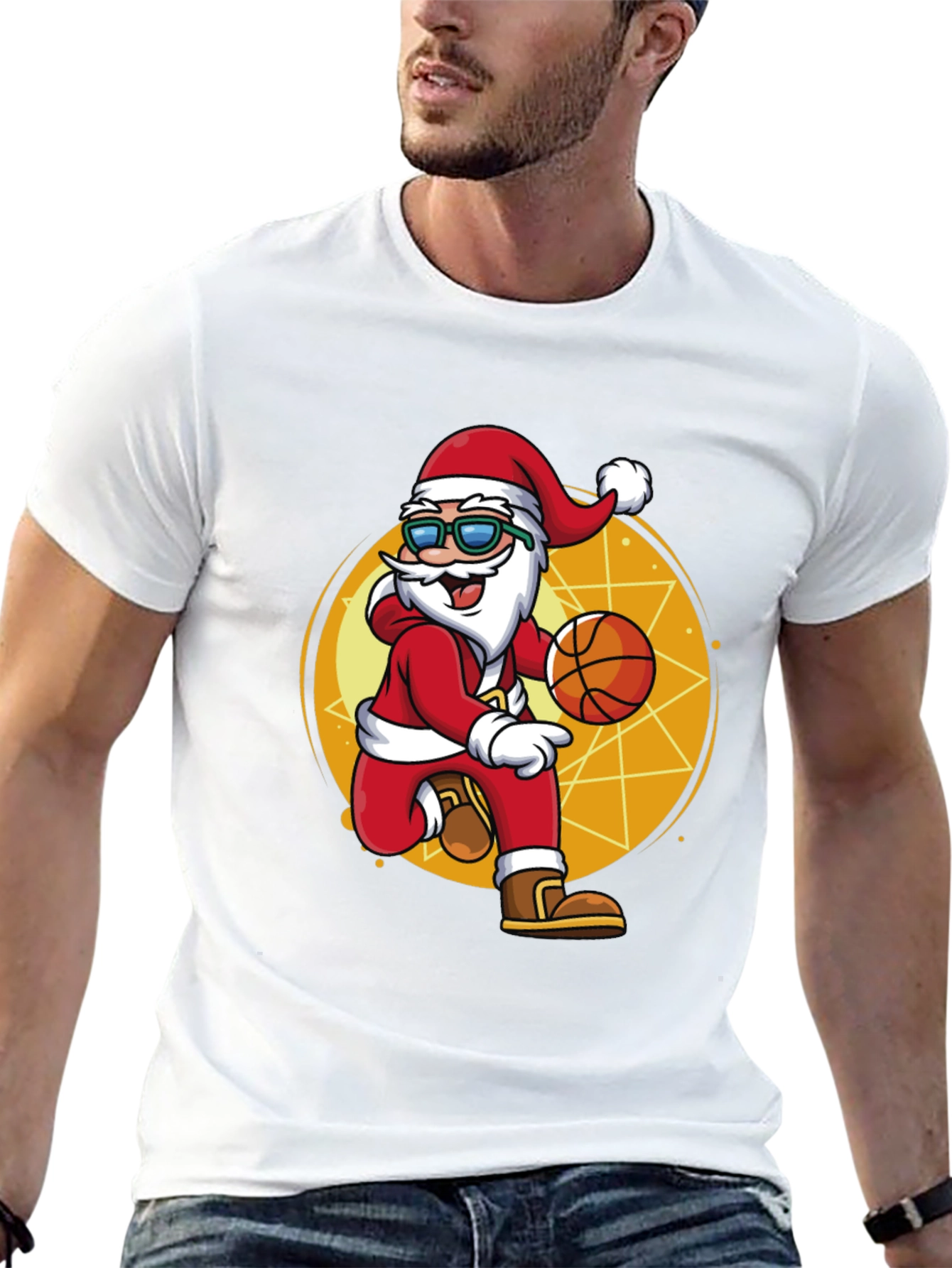 Santa Claus Basketball T-Shirt