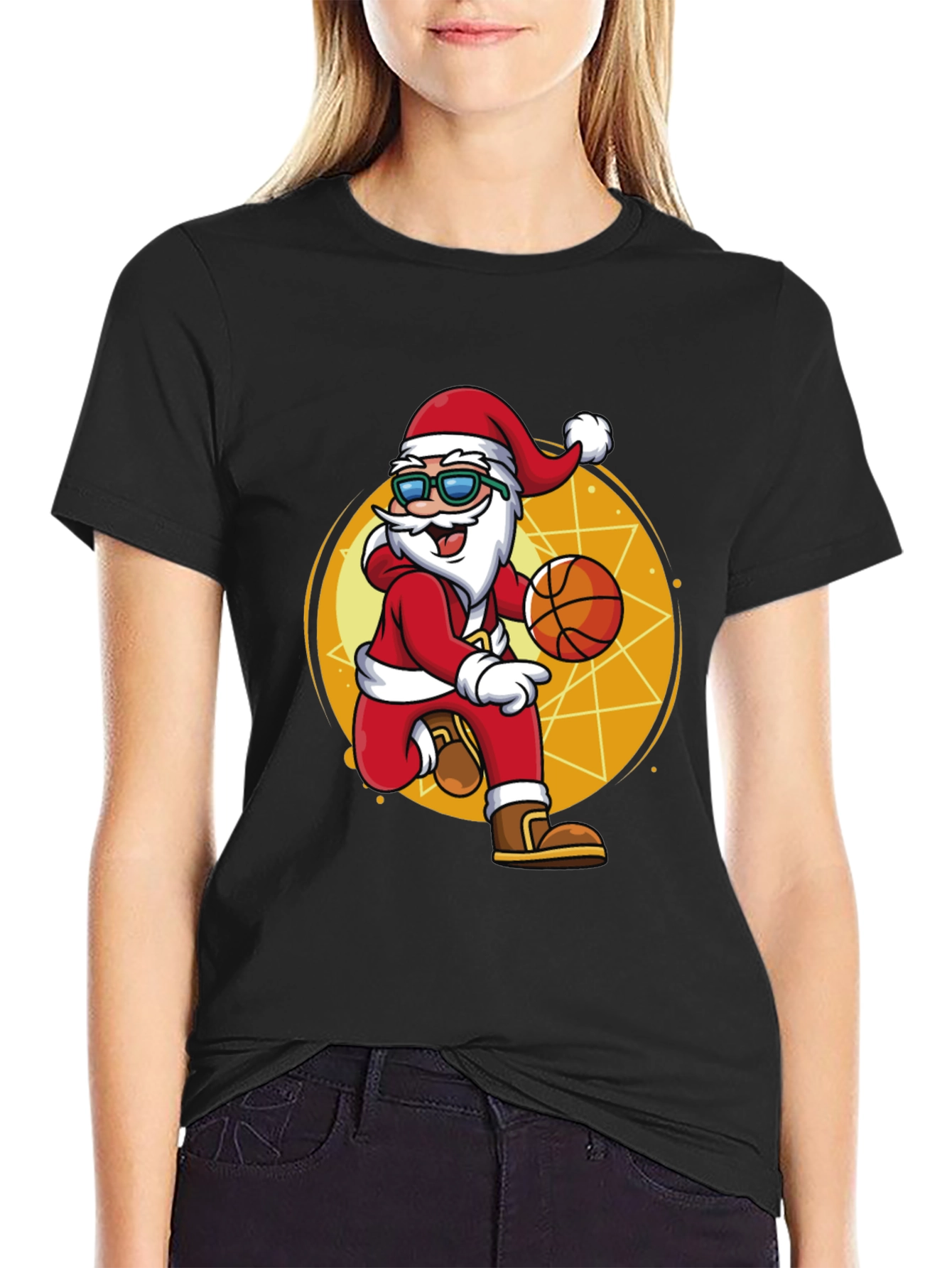 Santa Claus Basketball T-Shirt