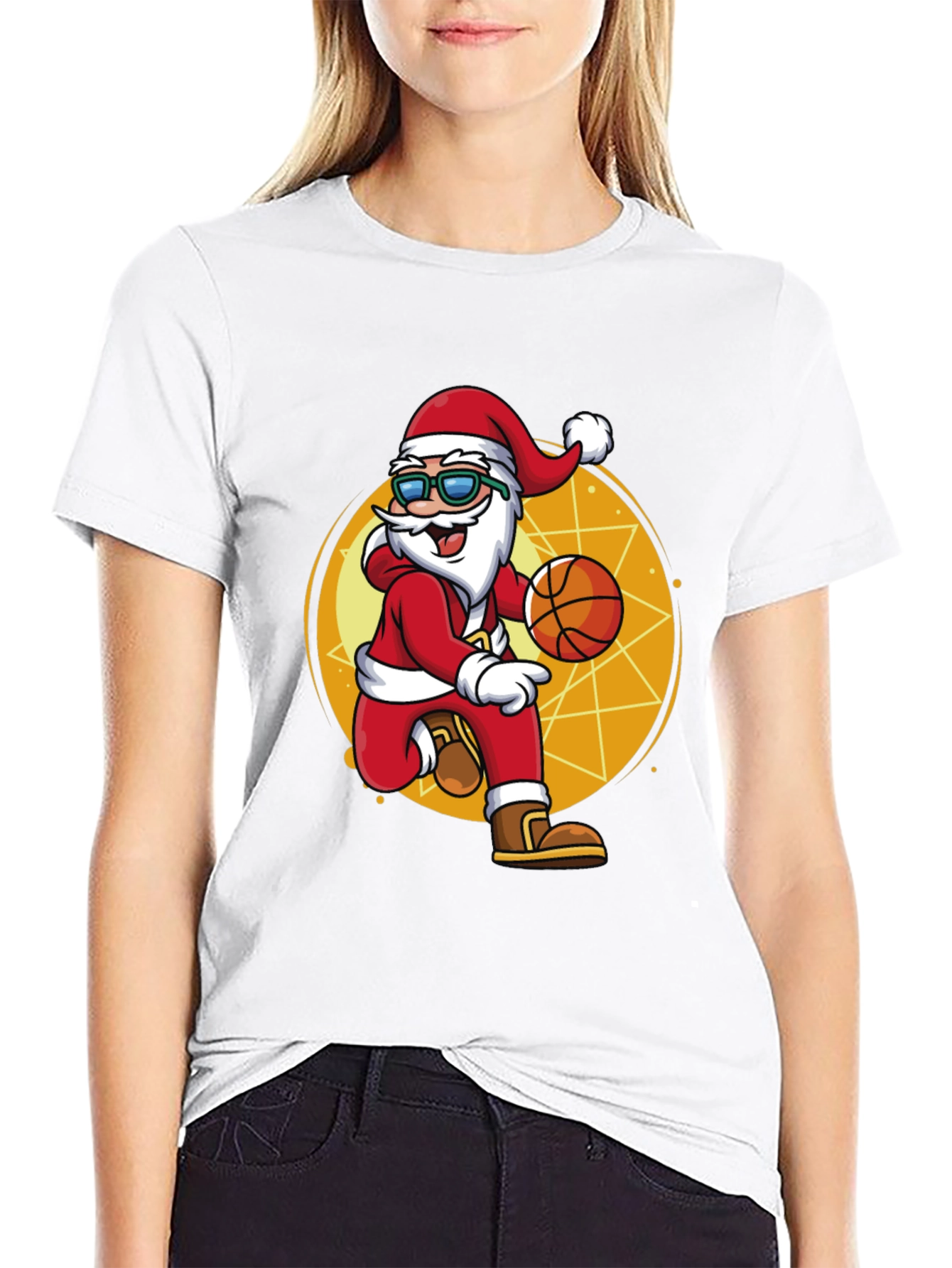Santa Claus Basketball T-Shirt