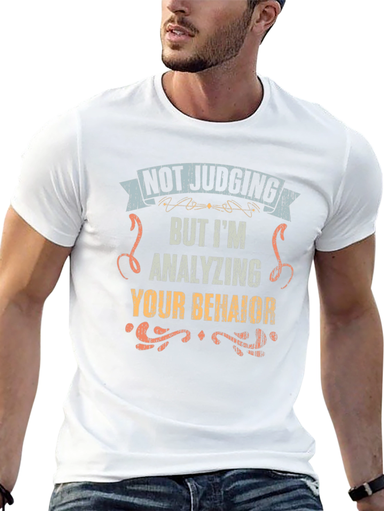 Funny Not Judging Analyzing Behavior Graphic Tee
