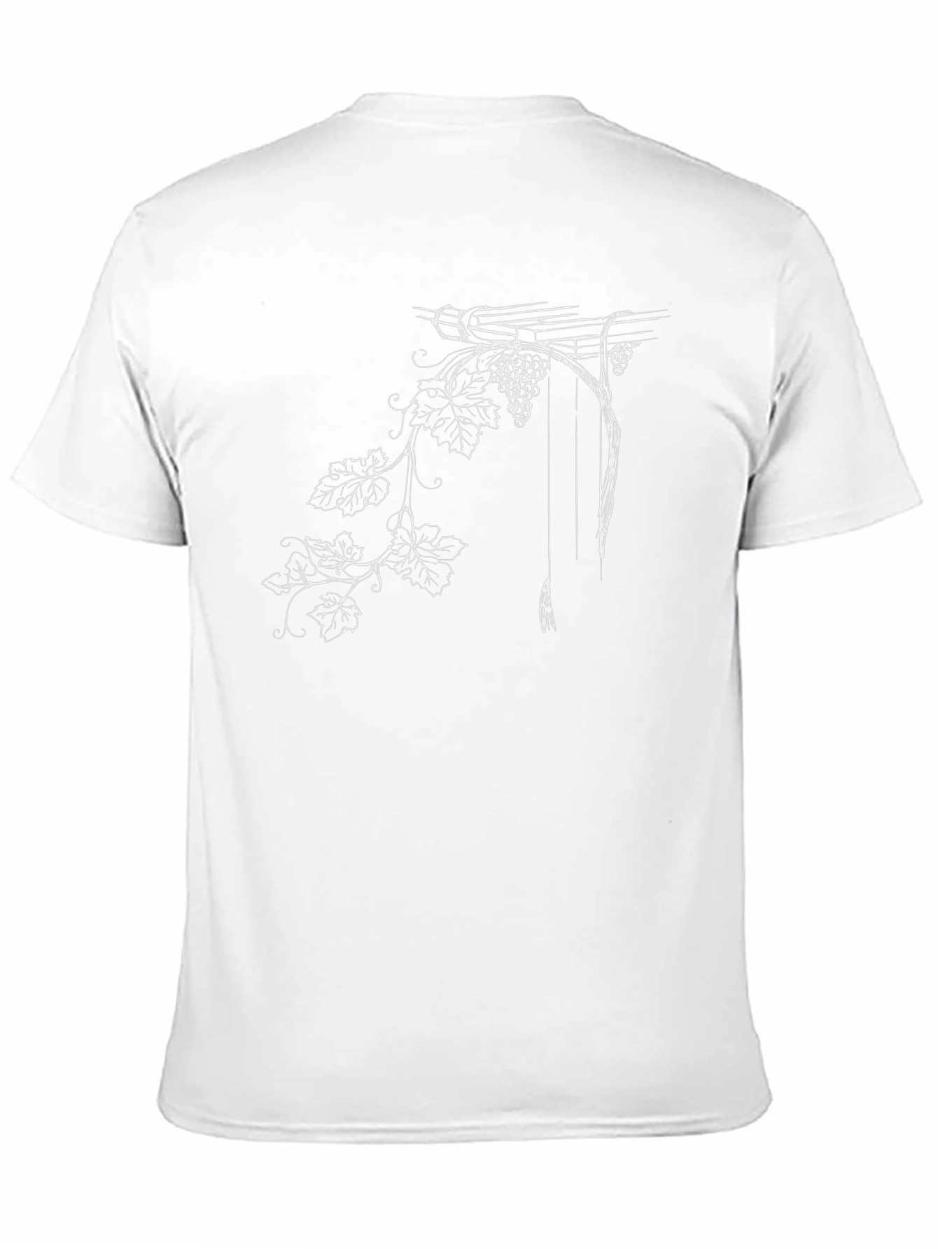 Grapes Vine Graphic T-Shirt - Stylish Black Tee