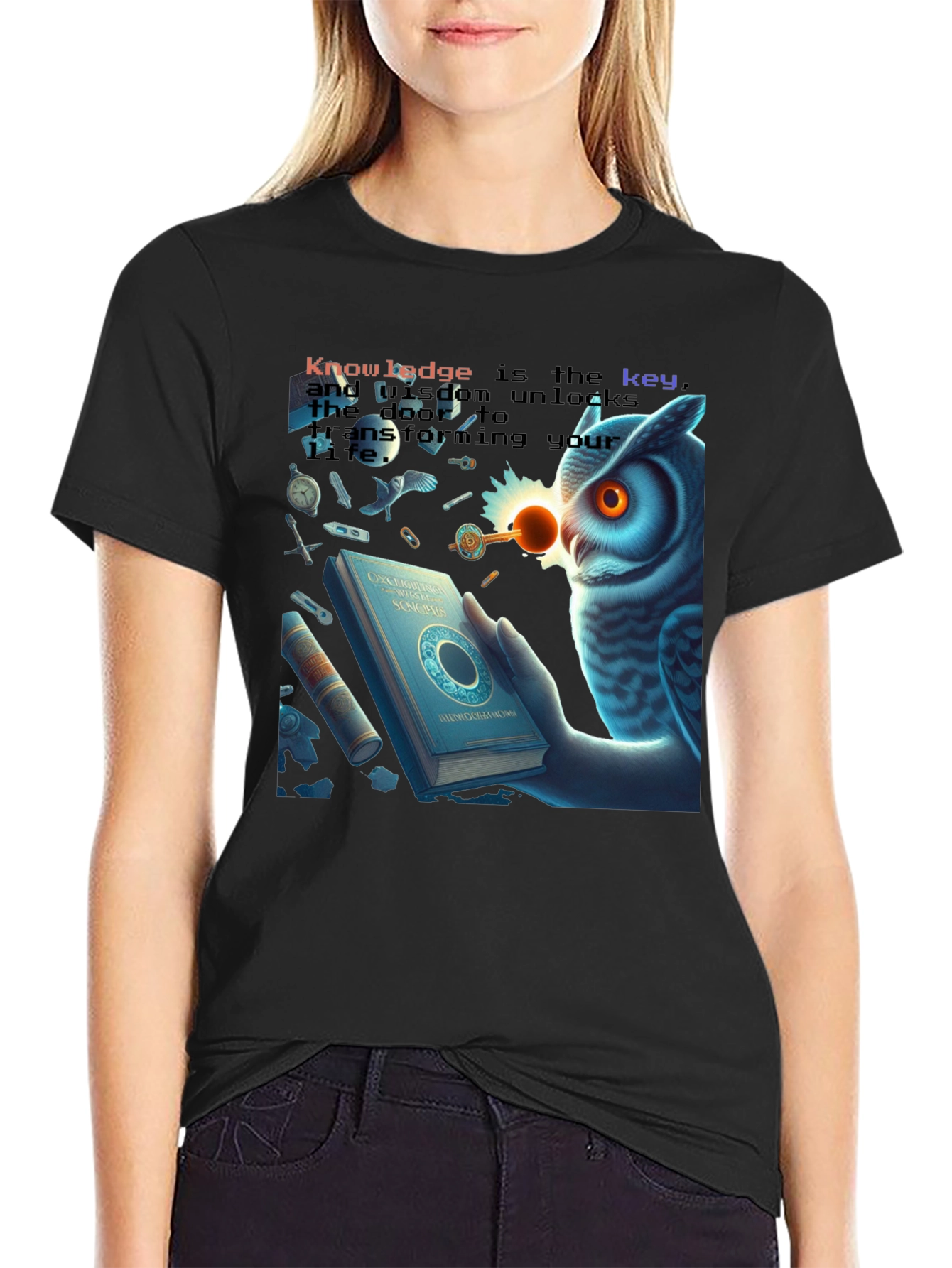 Knowledge Key Owl T-Shirt