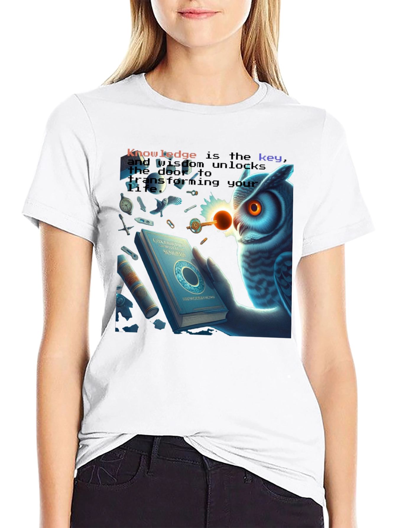 Knowledge Key Owl T-Shirt