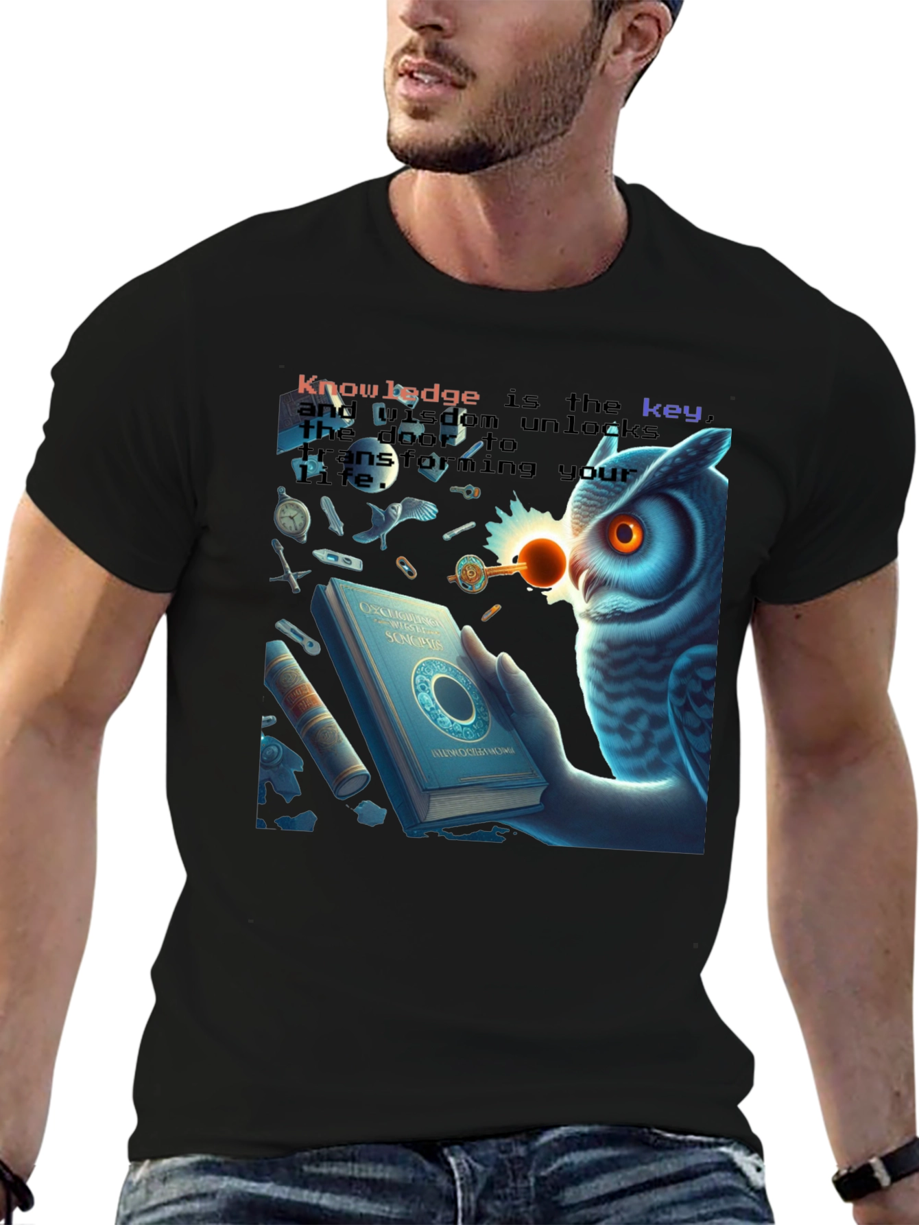 Knowledge Key Owl T-Shirt