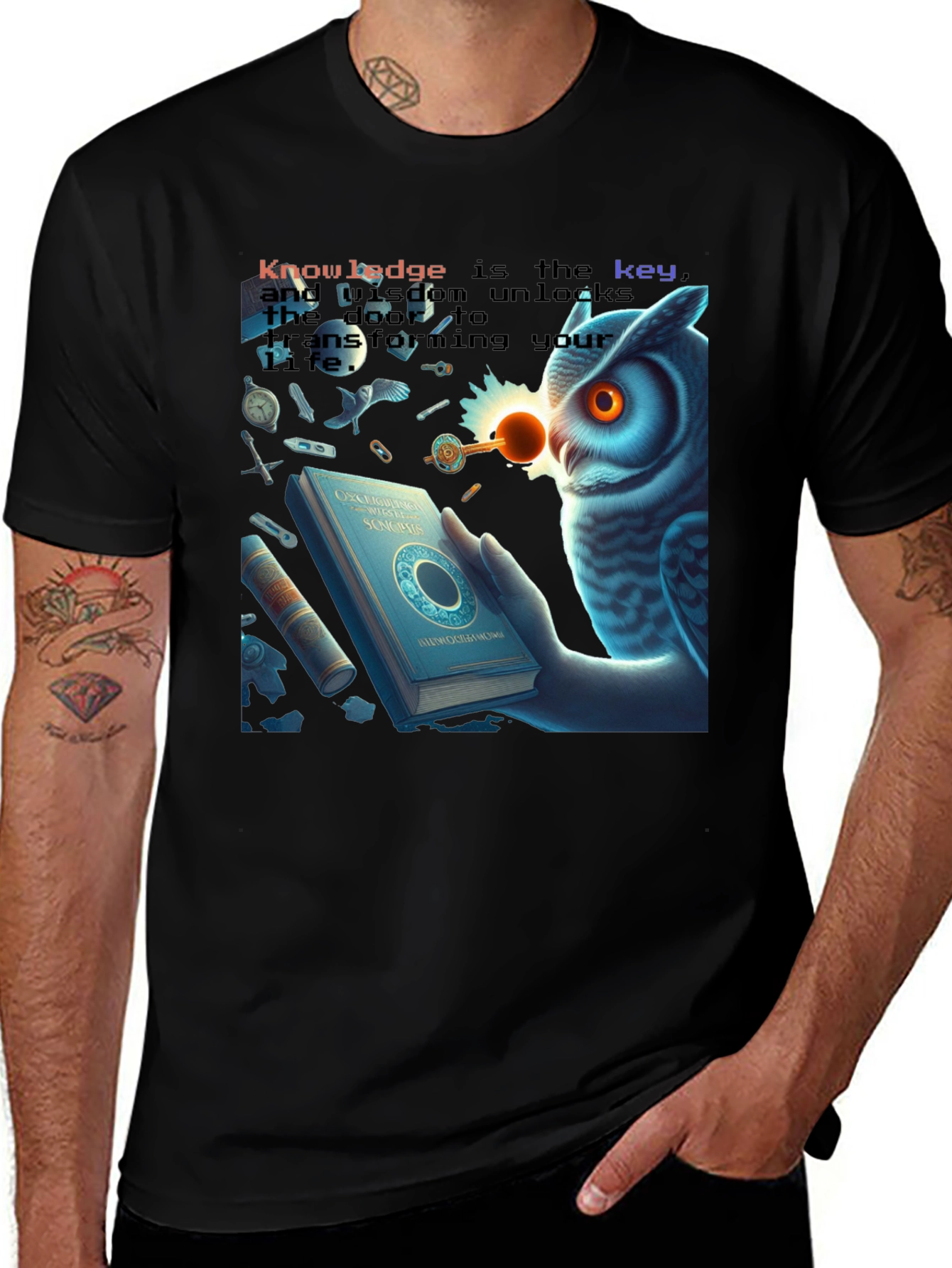 Knowledge Key Owl T-Shirt