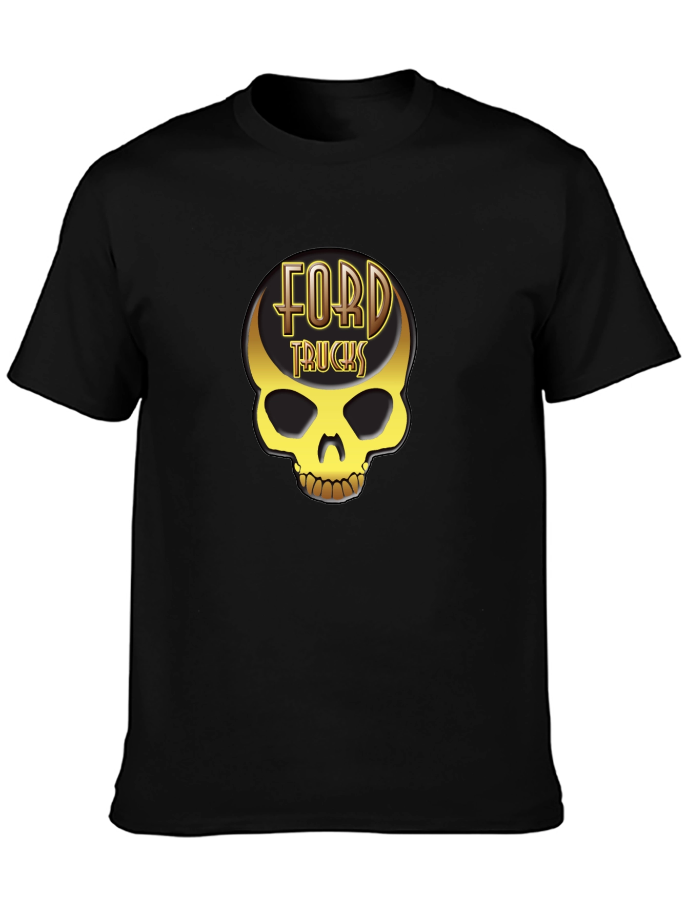 Ford Trucks Skull T-Shirt - Golden Graphic Tee