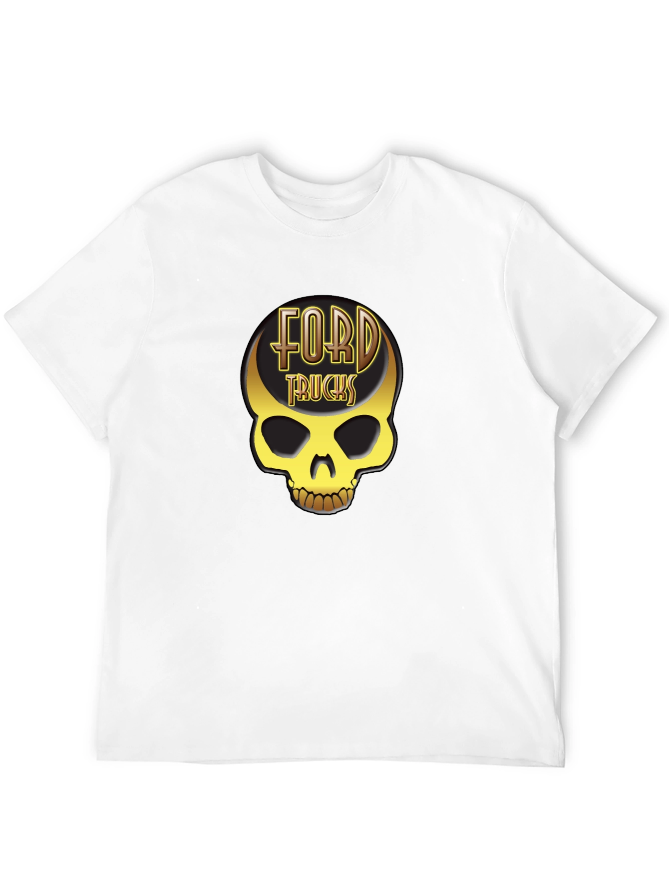 Ford Trucks Skull T-Shirt - Golden Graphic Tee
