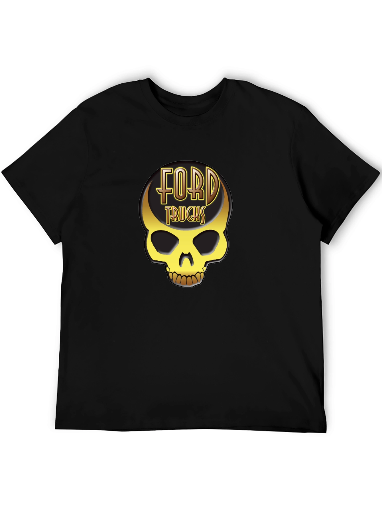 Ford Trucks Skull T-Shirt - Golden Graphic Tee