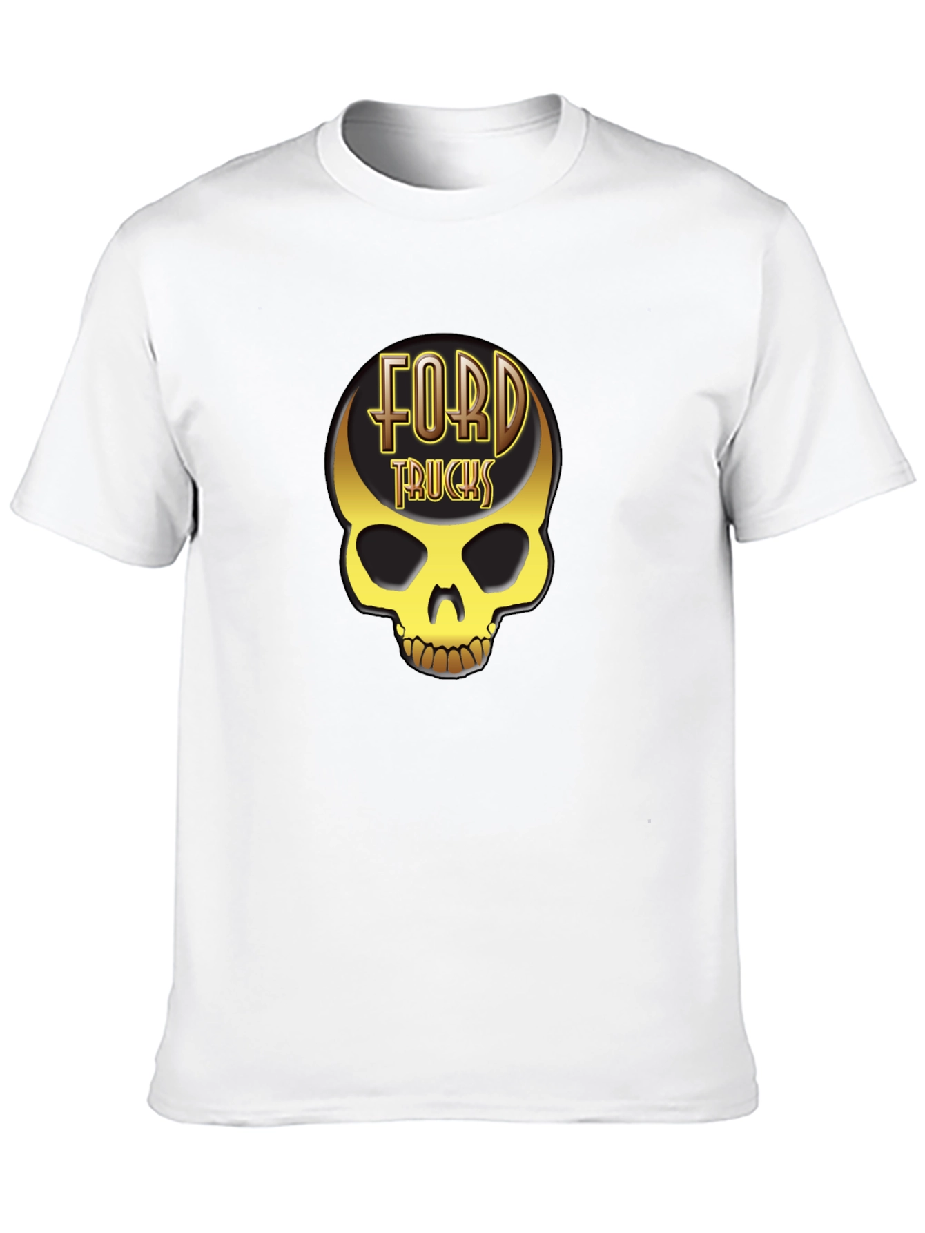 Ford Trucks Skull T-Shirt - Golden Graphic Tee