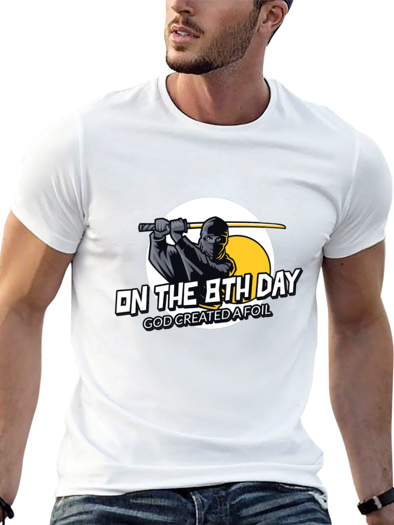 On the 8th Day Ninja Graphic T-Shirt