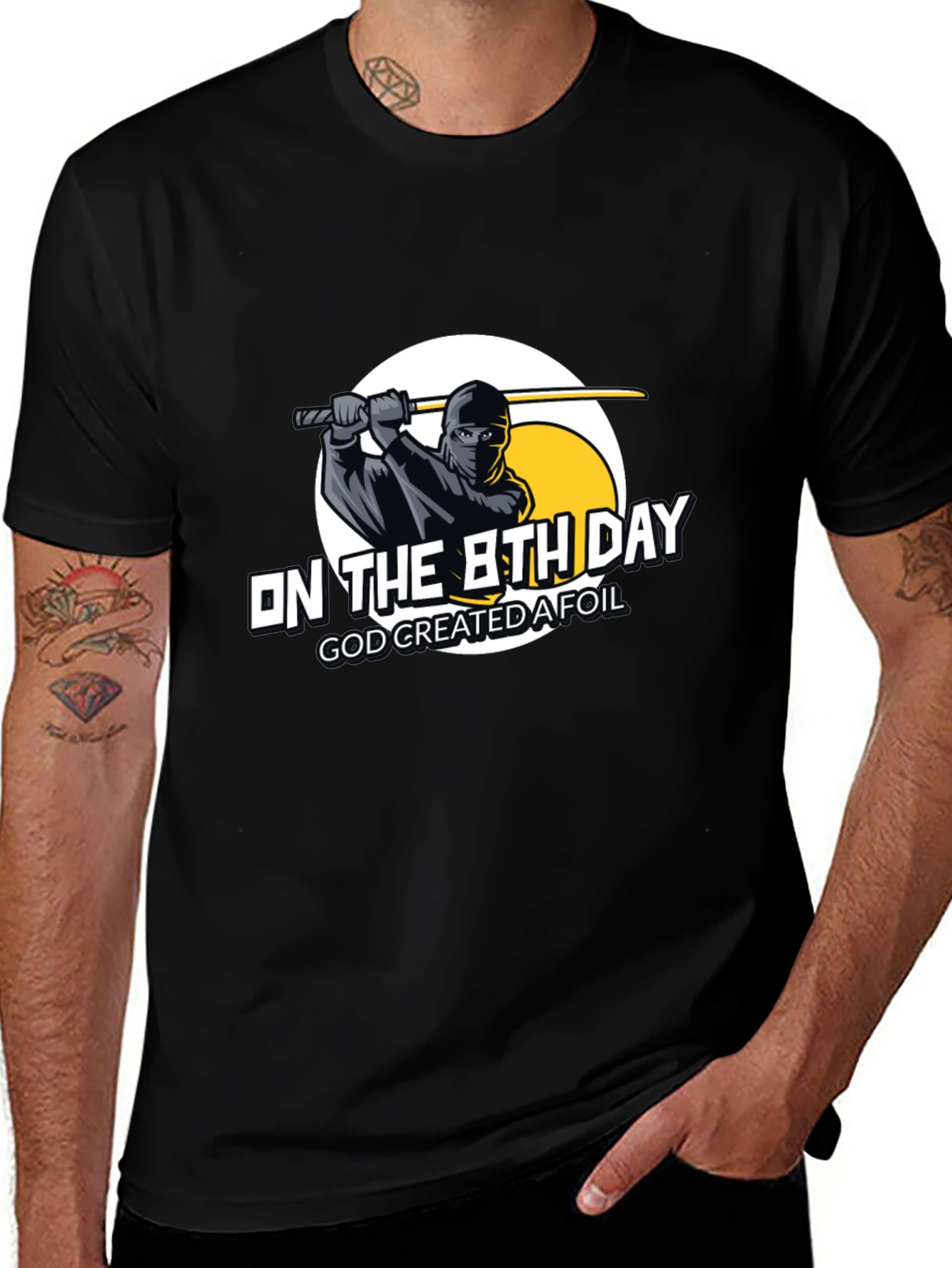 On the 8th Day Ninja Graphic T-Shirt