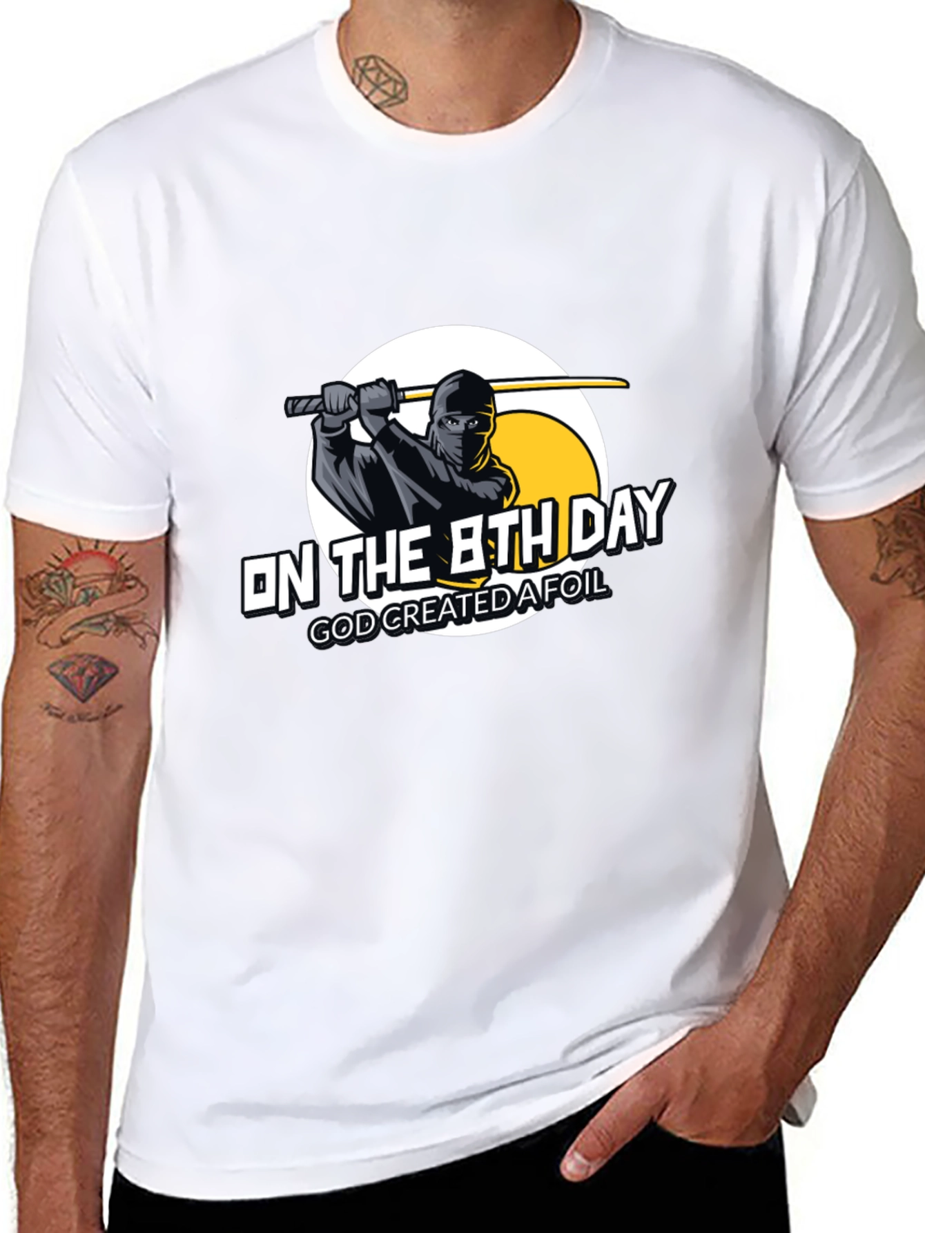 On the 8th Day Ninja Graphic T-Shirt