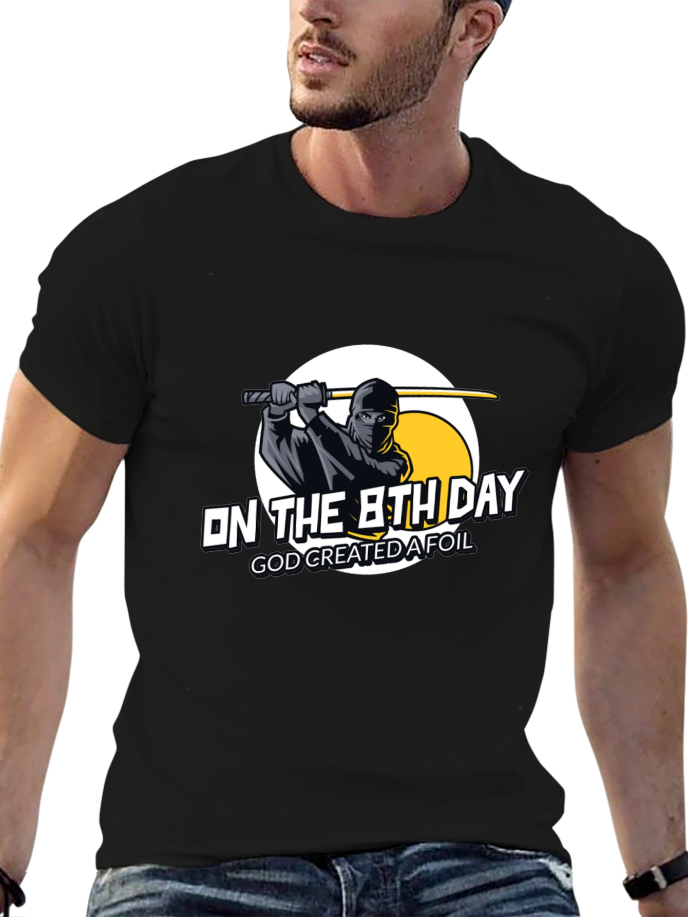 On the 8th Day Ninja Graphic T-Shirt