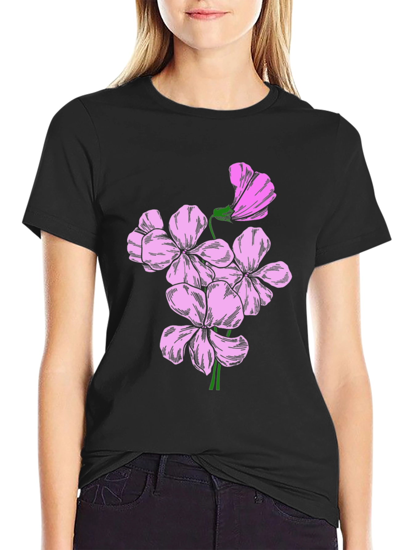 Floral Graphic Print Tee