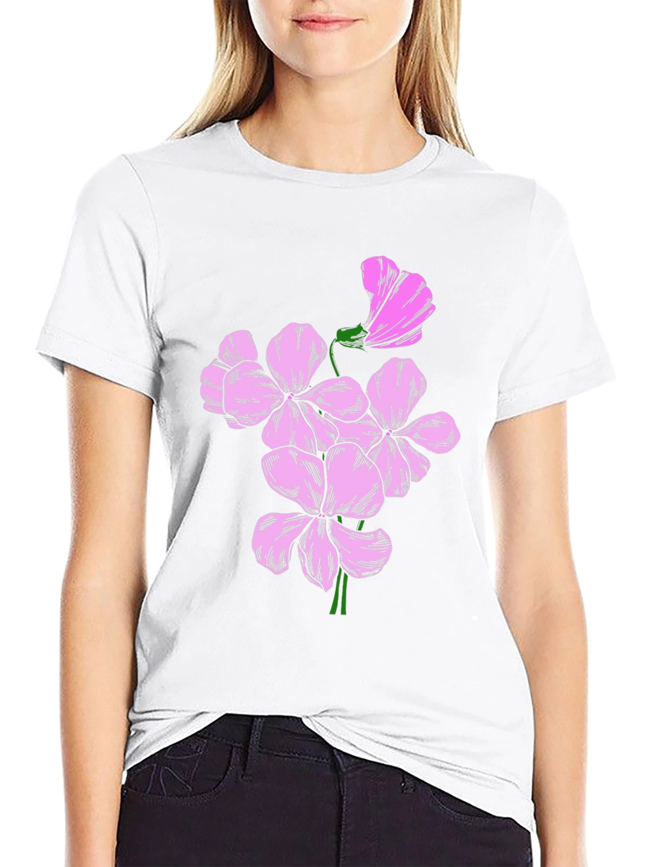 Floral Graphic Print Tee