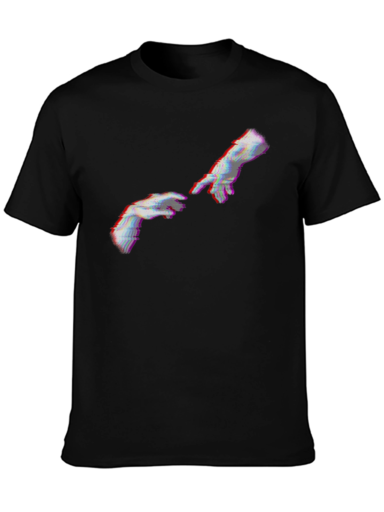Creation of Adam Glitch T-Shirt - Black