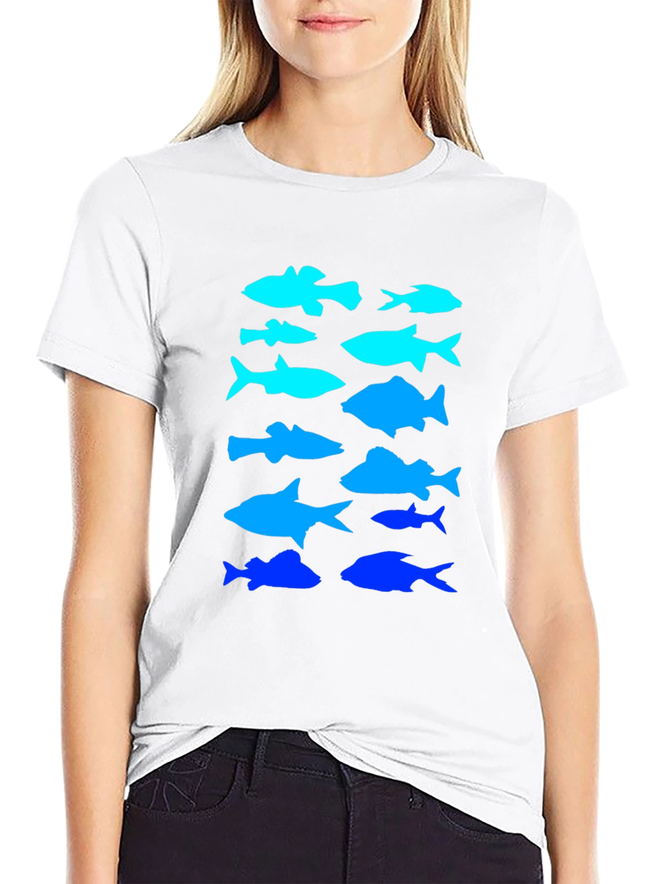 Blue Fish T-Shirt - Unique Aquatic Design
