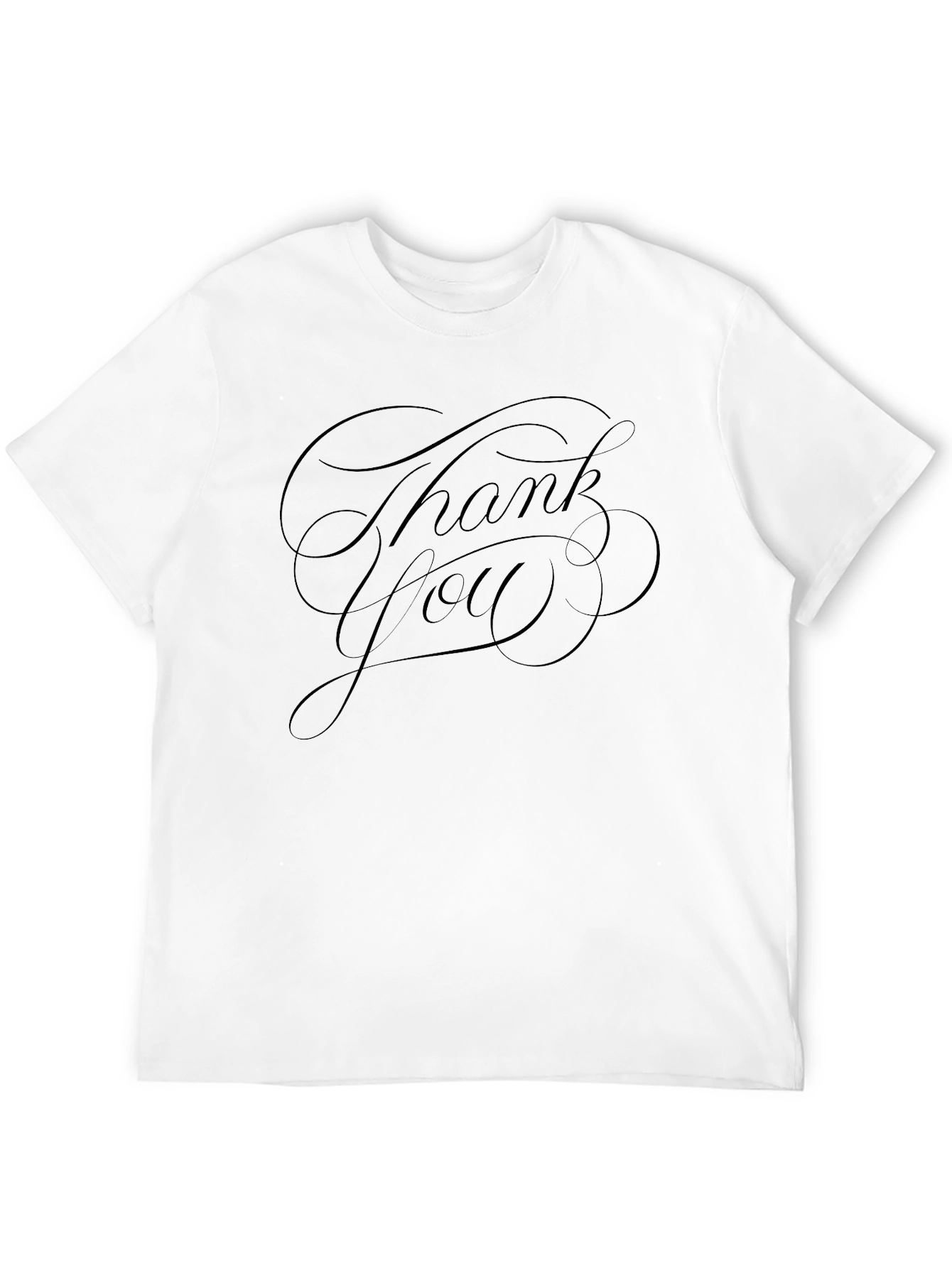 Thank You Graphic Tee - Mens Black T-Shirt
