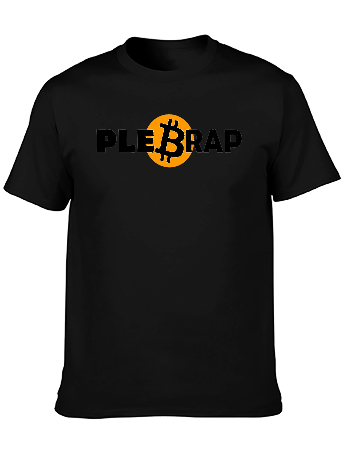 Plebrap Bitcoin Graphic Tee - Black Crypto T-Shirt