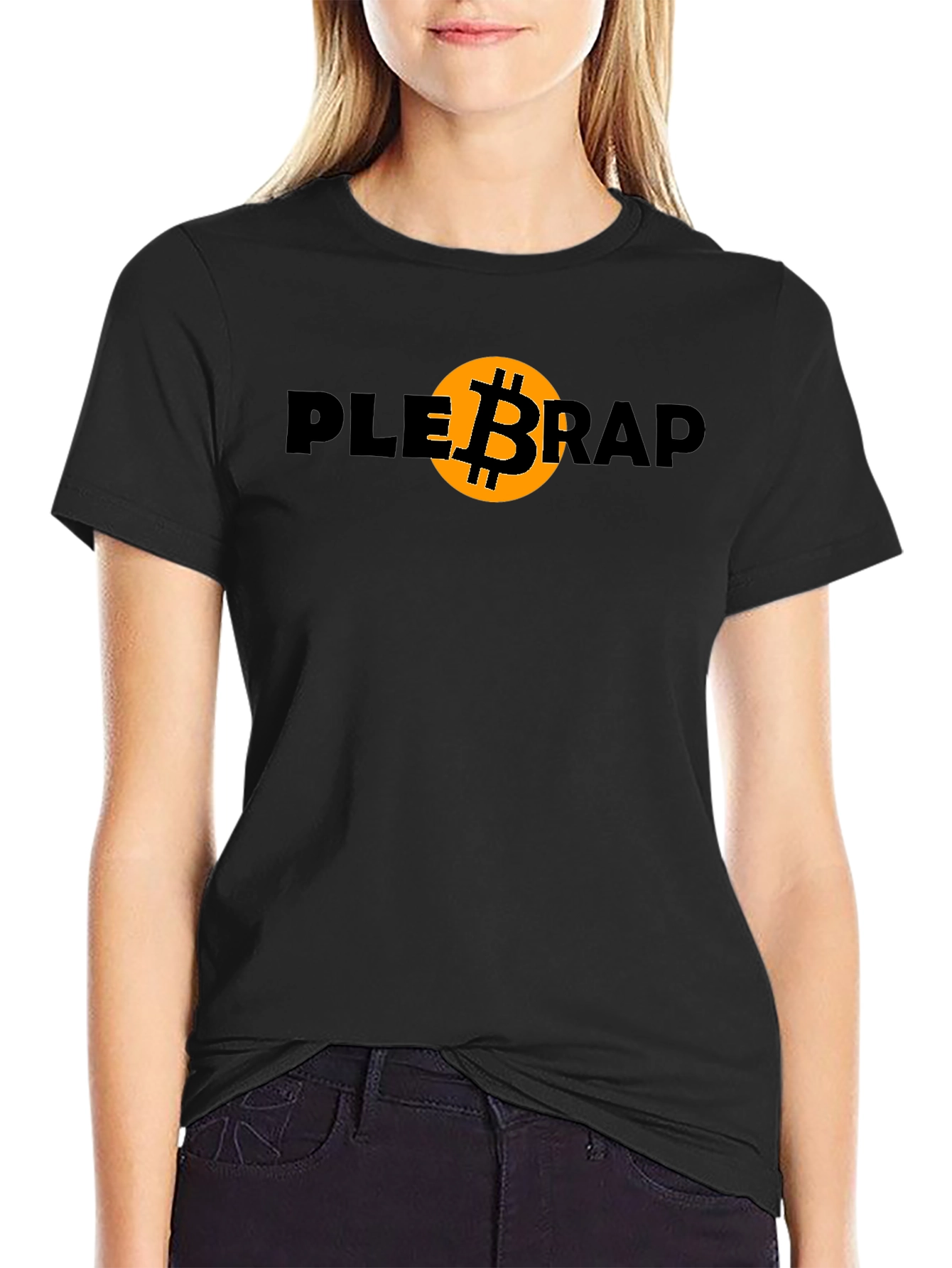 Plebrap Bitcoin Graphic Tee - Black Crypto T-Shirt