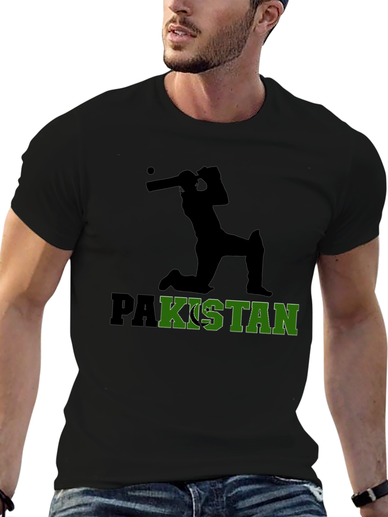 Pakistan Cricket Fan T-Shirt - Black