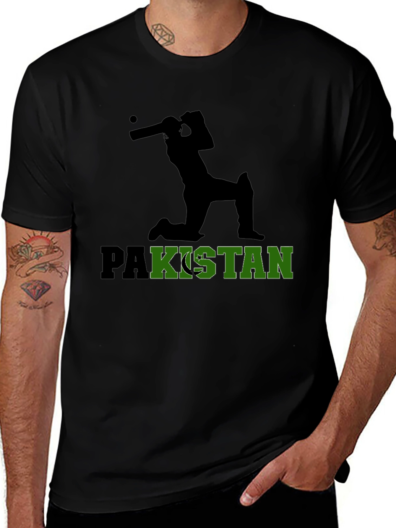 Pakistan Cricket Fan T-Shirt - Black