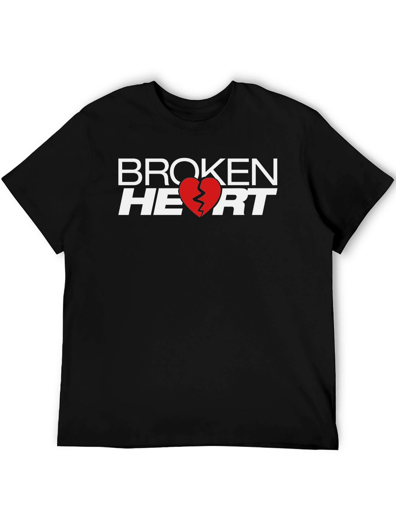 Broken Heart Graphic T-Shirt - Black