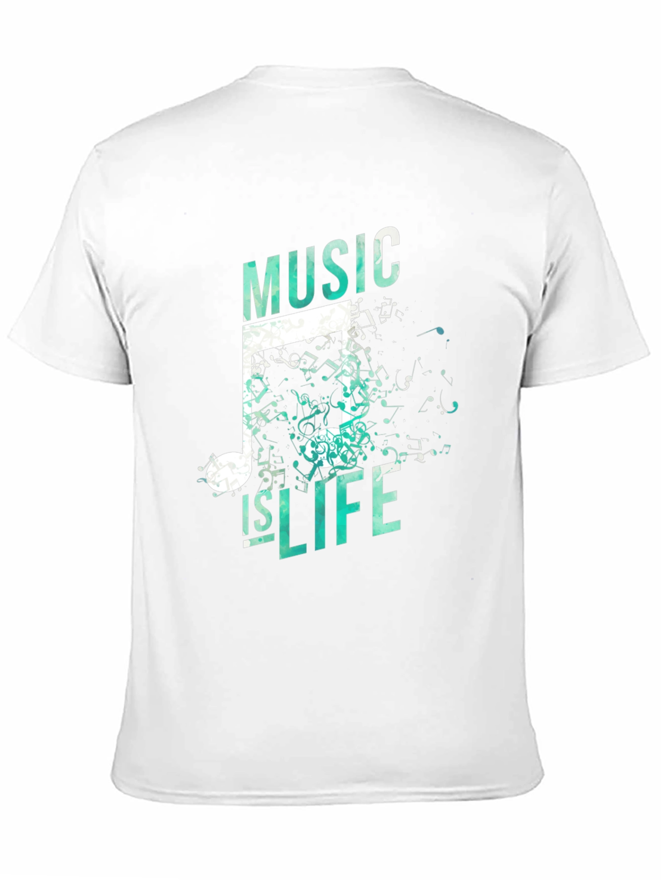 Music is Life Graphic Tee - Mens Black T-Shirt