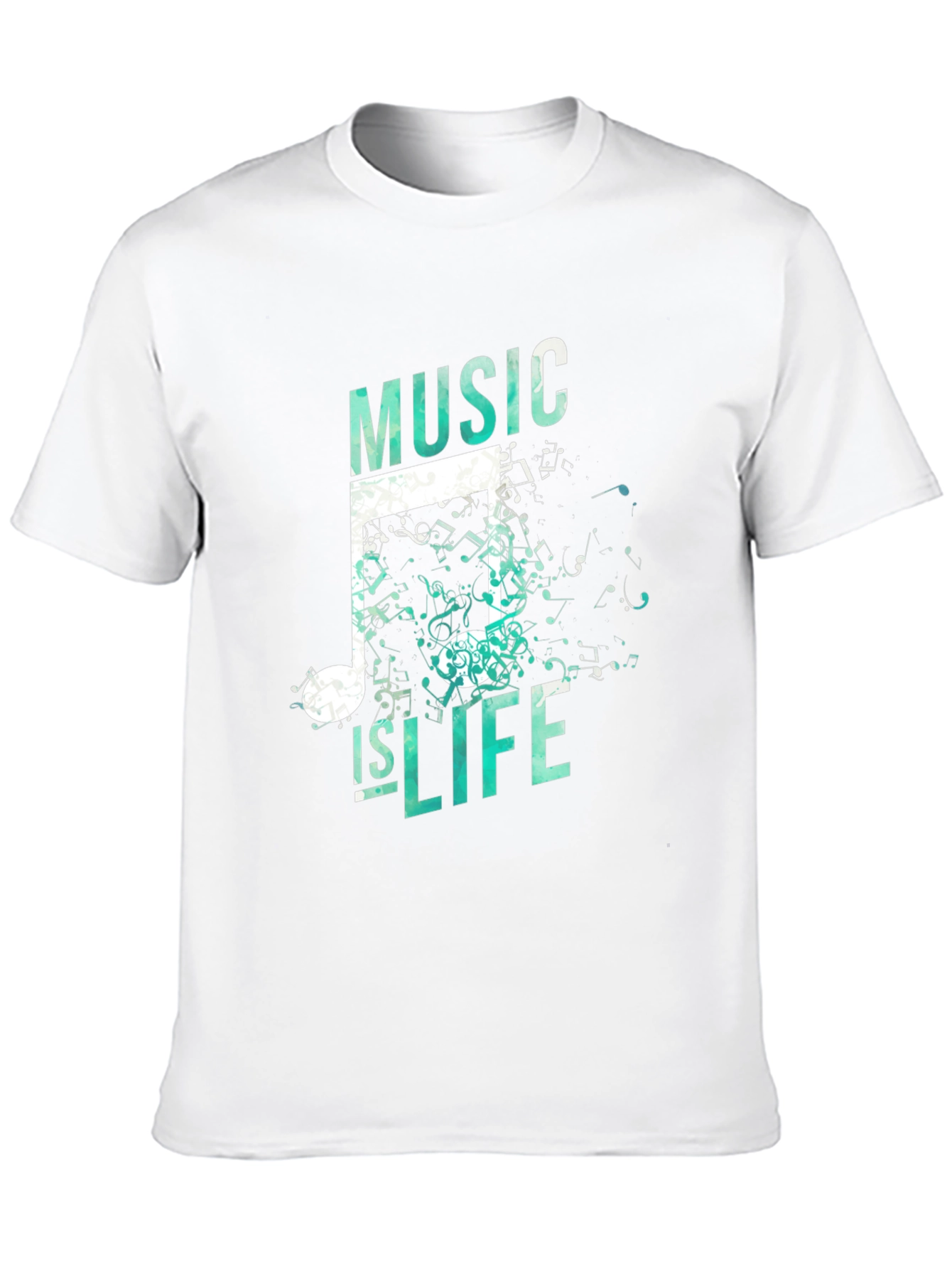 Music is Life Graphic Tee - Mens Black T-Shirt