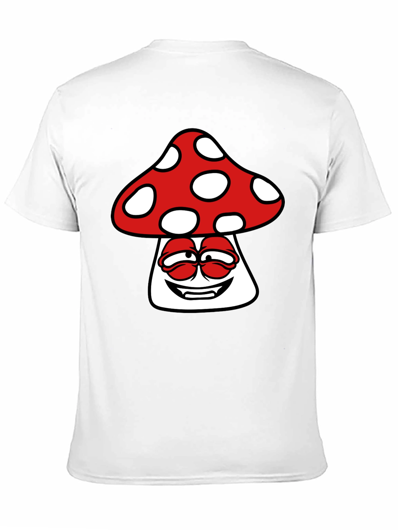 Mushroom Graphic Print Mens Black T-Shirt