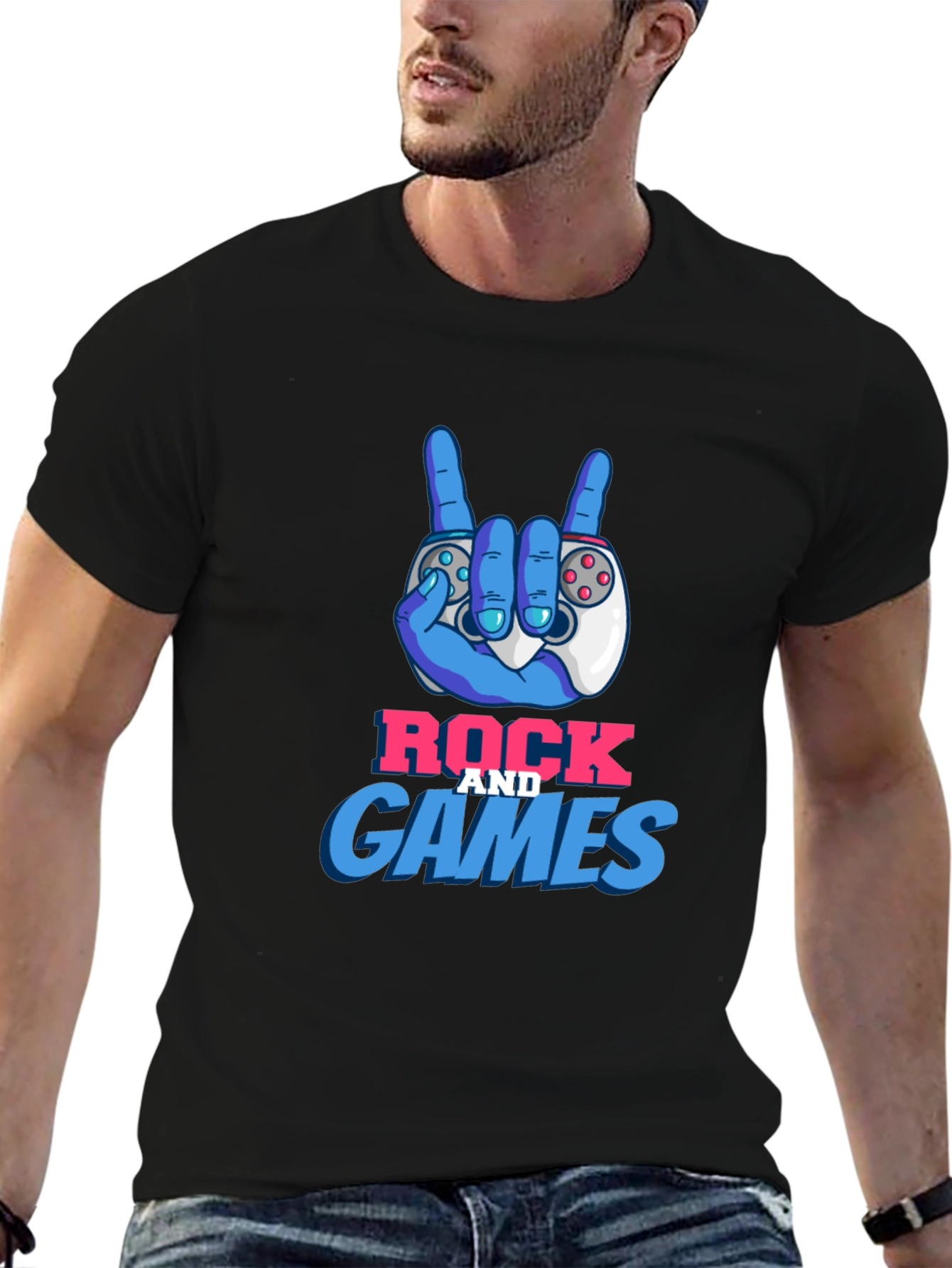 Rock and Games T-Shirt - Gamer Graphic Tee