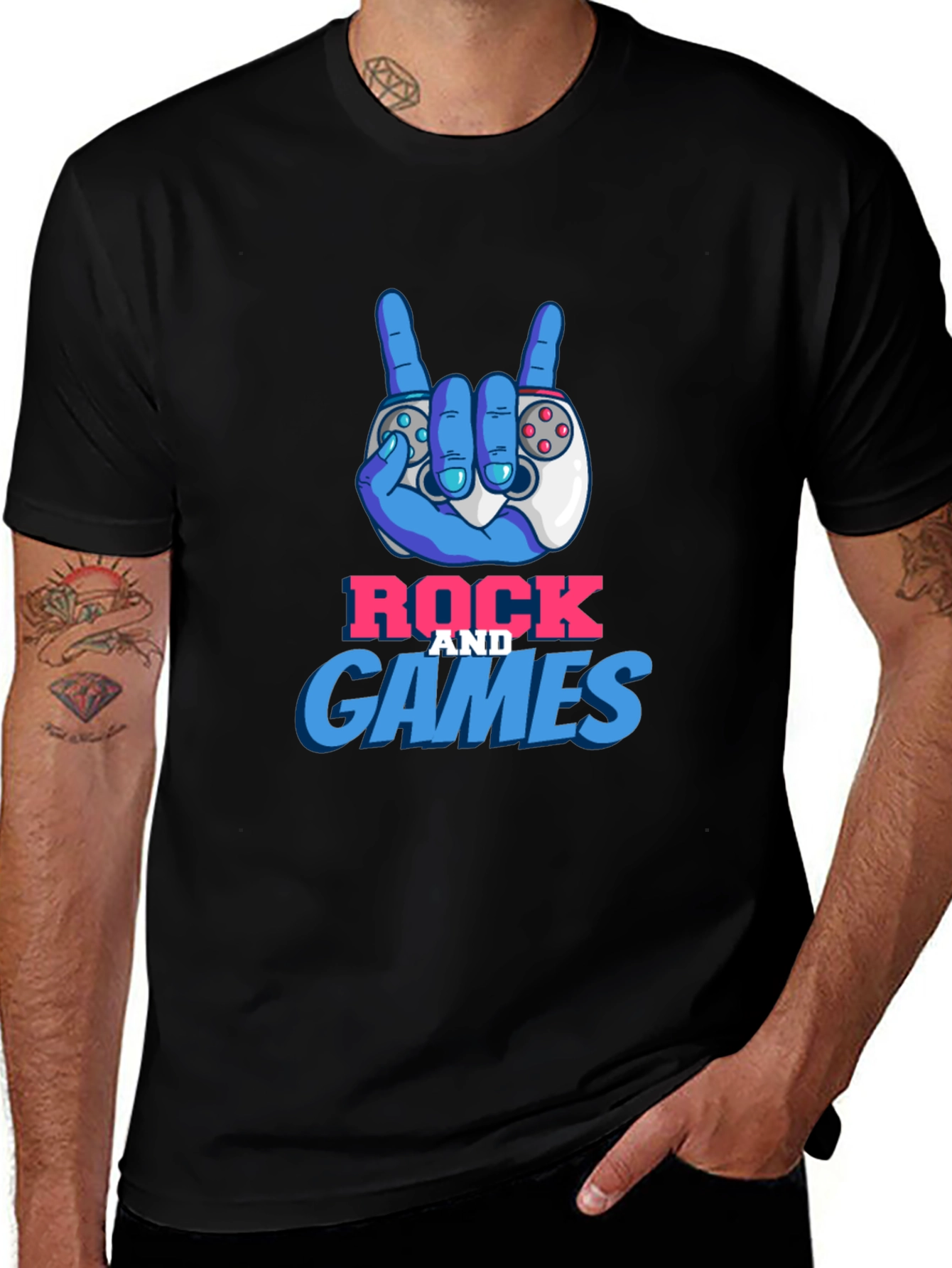 Rock and Games T-Shirt - Gamer Graphic Tee