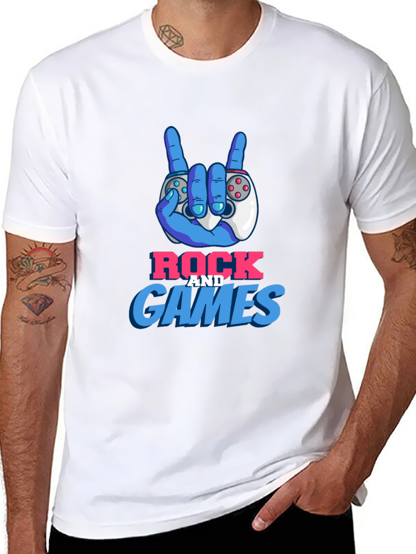 Rock and Games T-Shirt - Gamer Graphic Tee