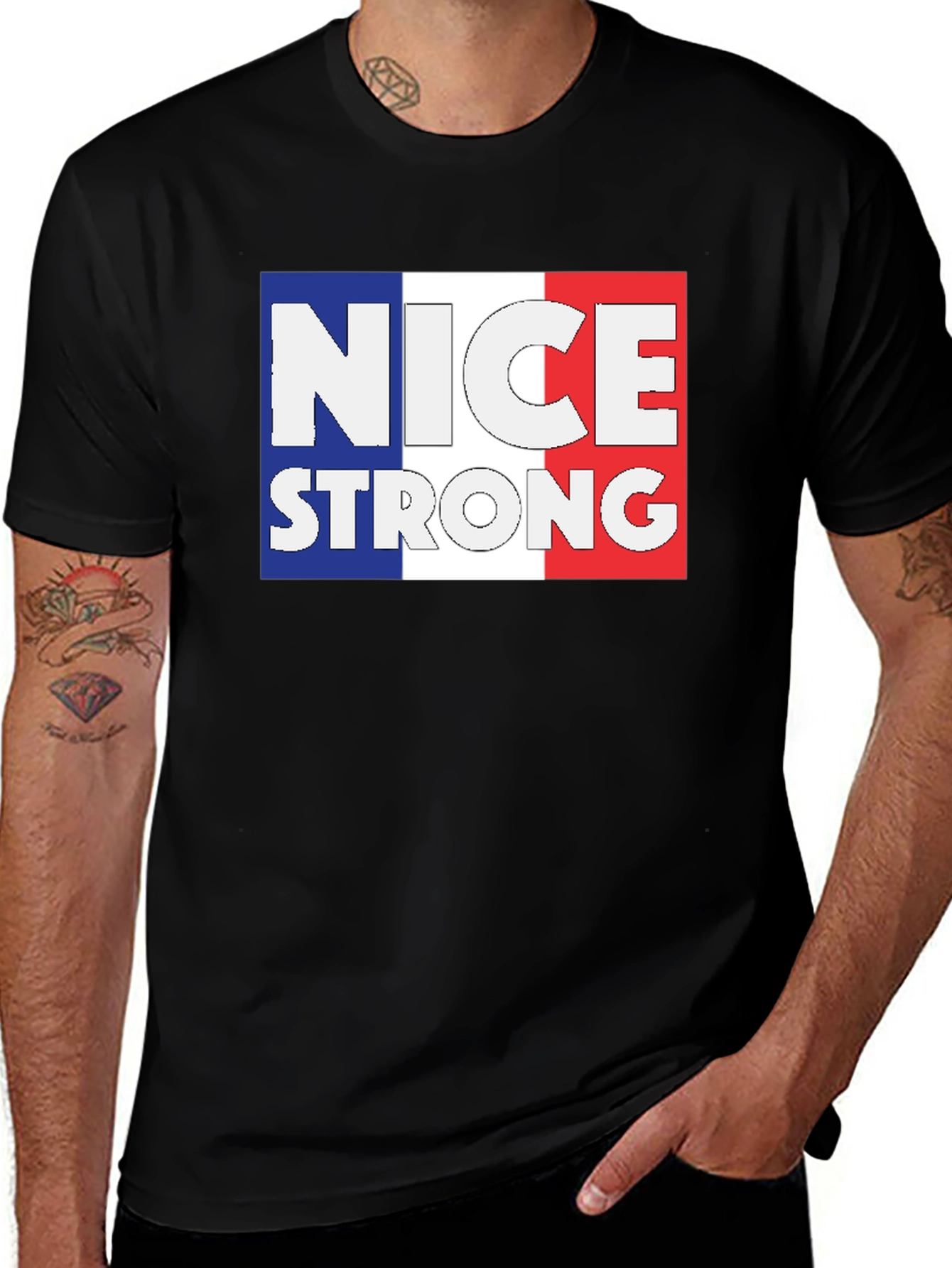 Nice Strong France Flag T-Shirt