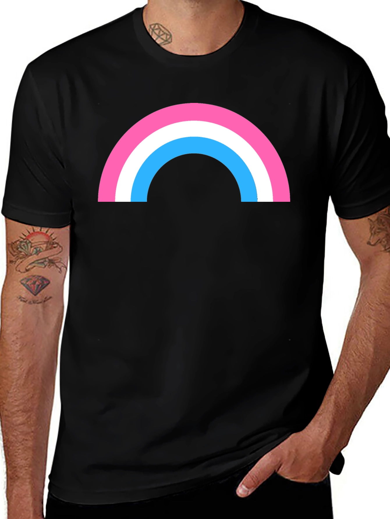 Trans Pride Rainbow Graphic Tee